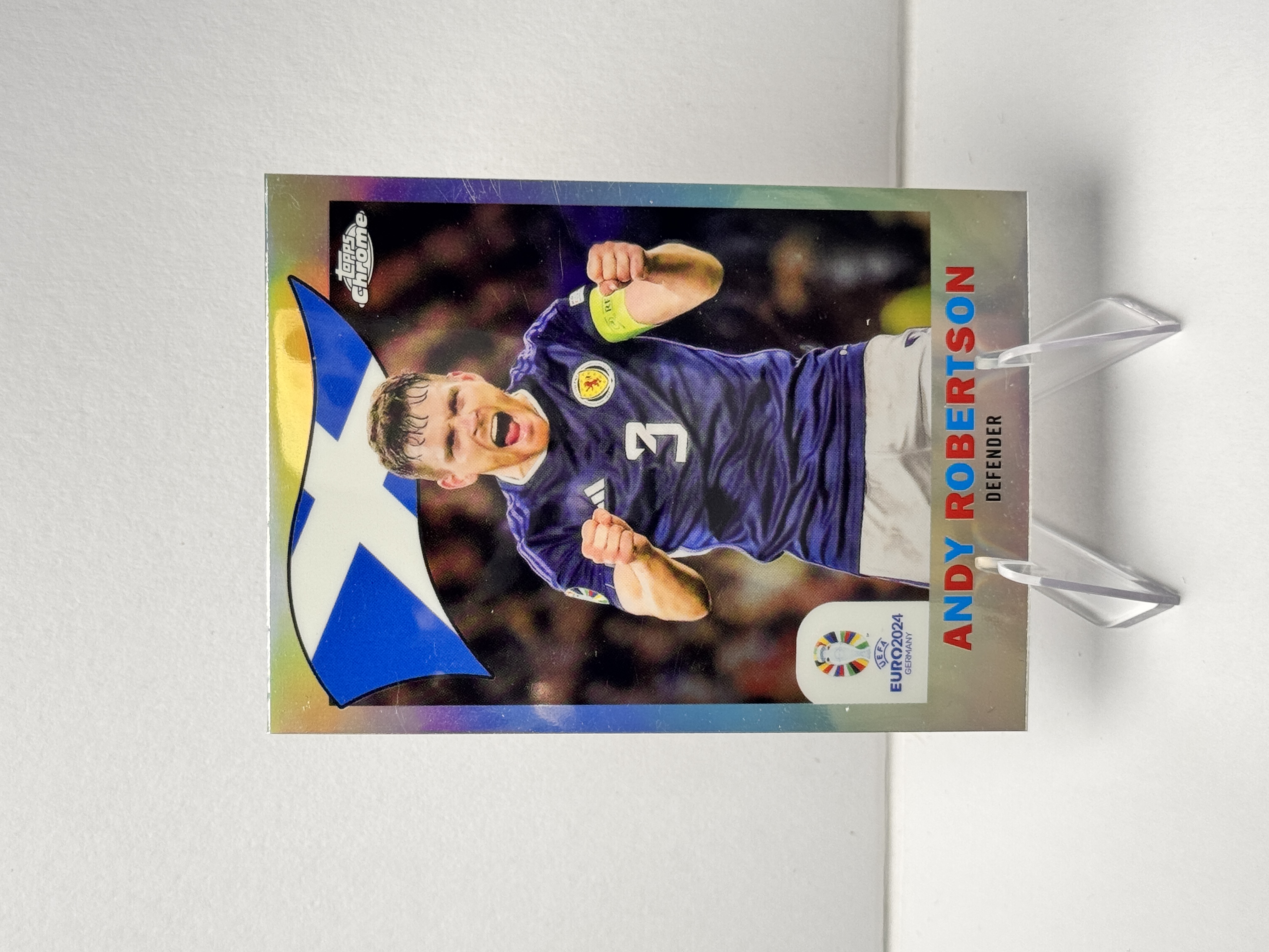 2024 Topps Chrome Andy Robertson  欧洲杯 TC 苏格兰 安迪 罗伯逊 1960复古特卡 银折 折射 实卡精美 收藏必备 卡品如图 【星爷代拍】B2-3