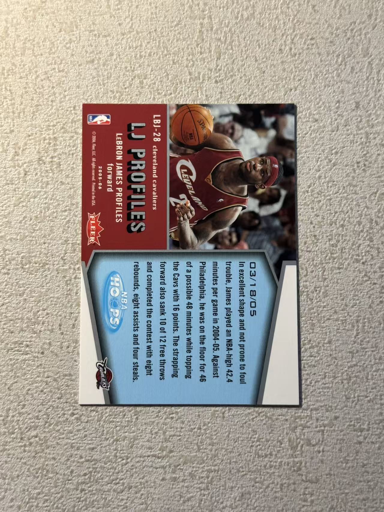 2006 Fleer nba LeBron James 骑士 勒布朗 詹姆斯 小皇帝 大比例 横板 特卡 sp 经典选图 老卡白点如图 收藏必备