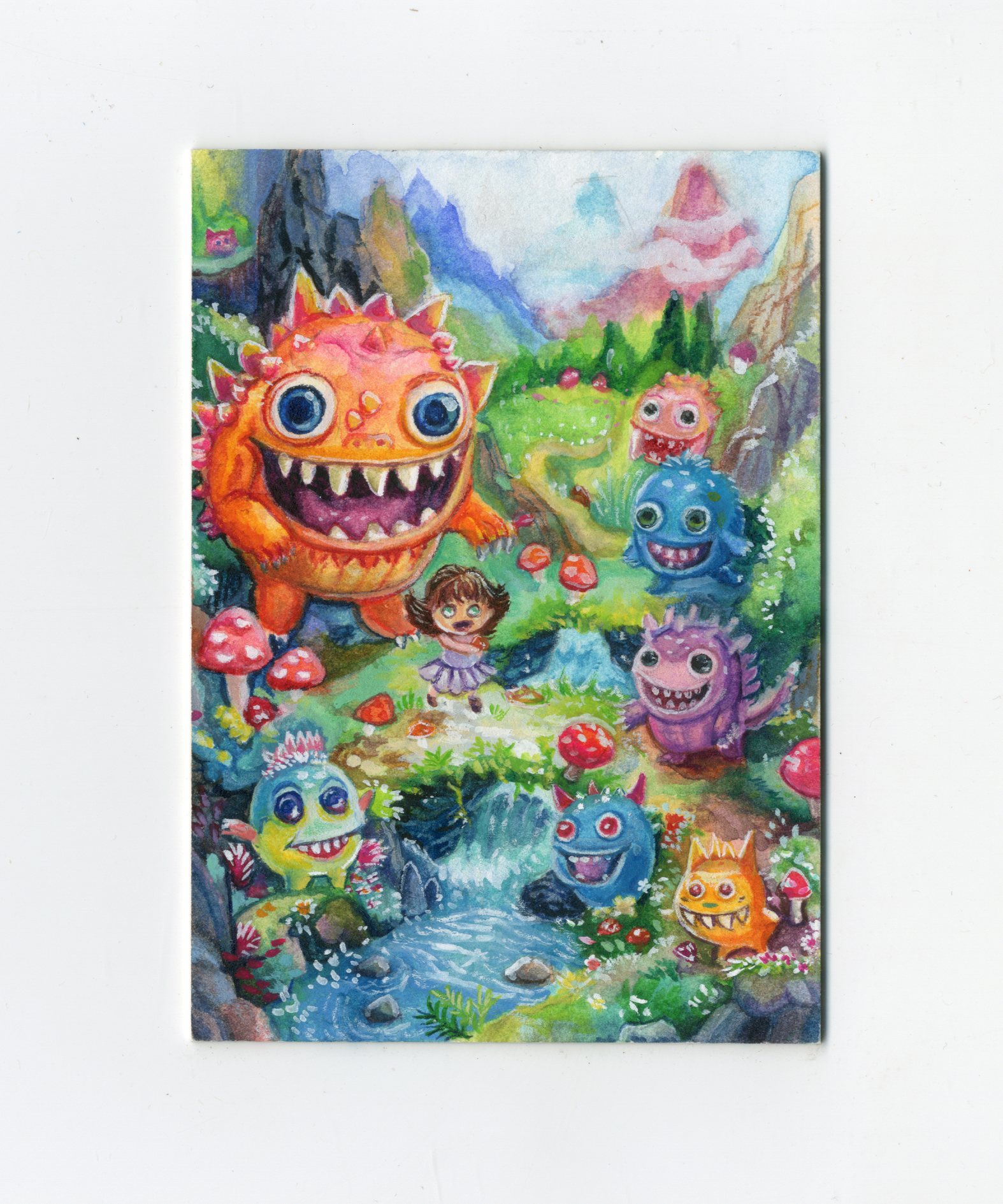 【Jackie杰基拍卖】无定义工作室 可爱 手绘卡 1/1 画师:七度赛文(灯塔)