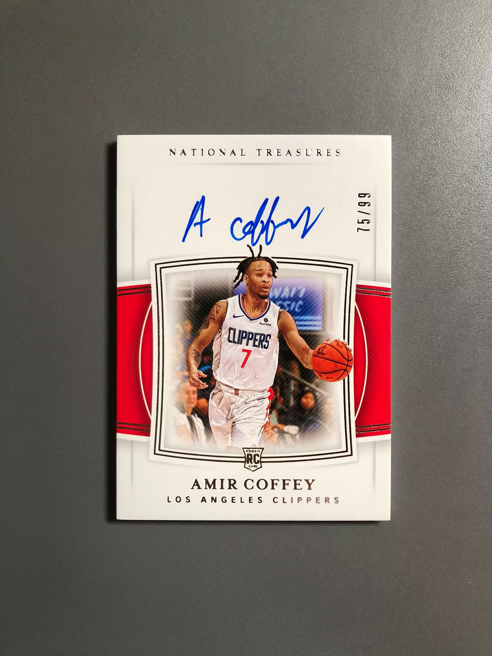2019-20 Panini National Treasures Amir Coffey RC 阿米尔·科菲 快船 新秀 RC 签字 卡签 新秀签 99编 实卡好看 卡品如图 可累计 OS037