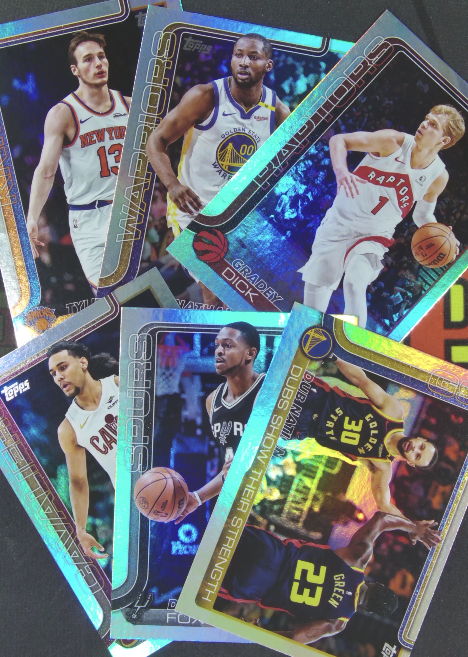 2025-26 Topps Flagship Gradey Dick Nirvana Project 迪克 科莱克 库明加 泰森 福克斯 勇士 队伍卡 6张lot 银折 卡品如图 收藏必备 断肠¥