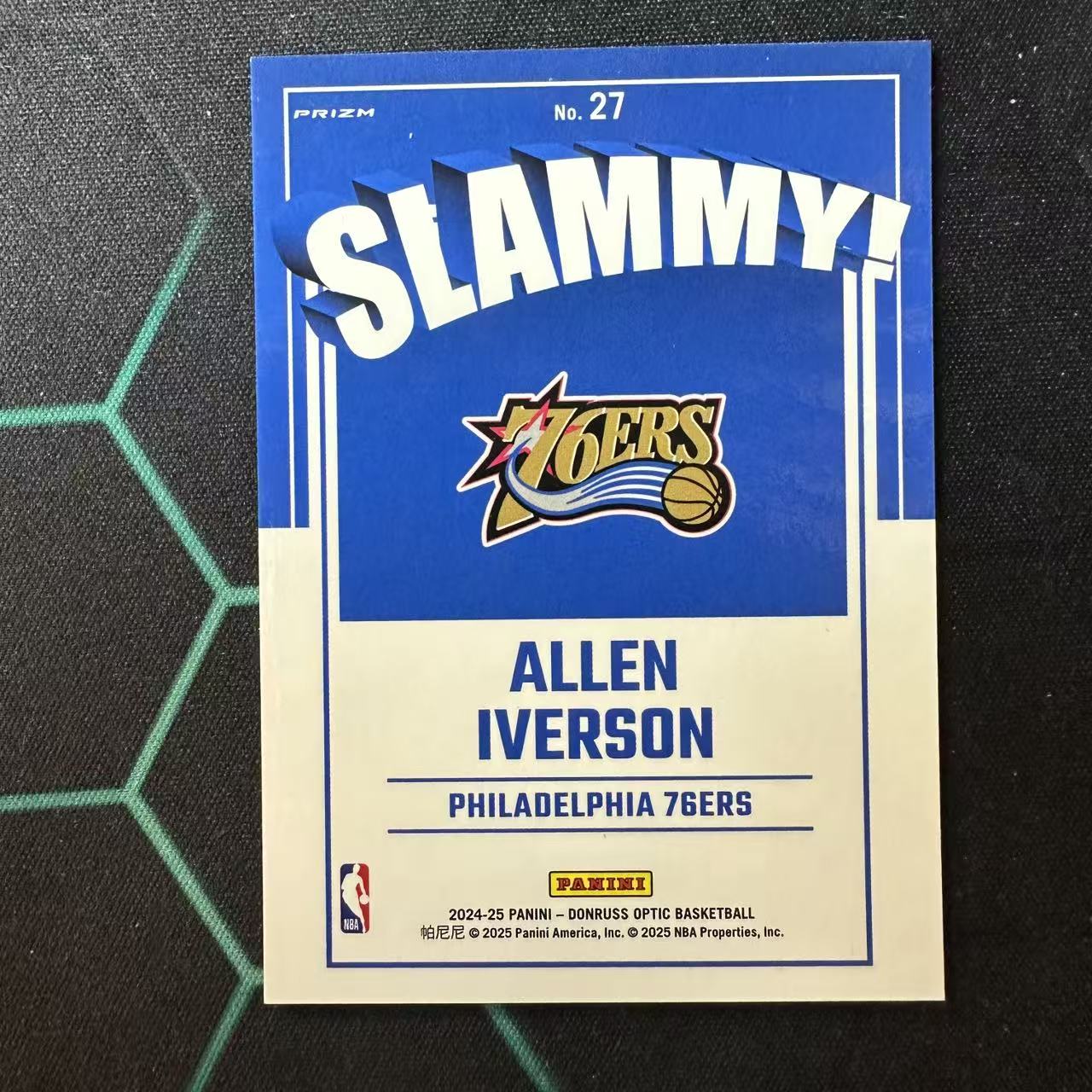 2024-25 Panini Optic Allen Iverson 【阿福代卖】艾弗森 76人 杜蕾斯 op 大头特卡 SLAMMY ssp 大比例 收藏必备(行行行A)