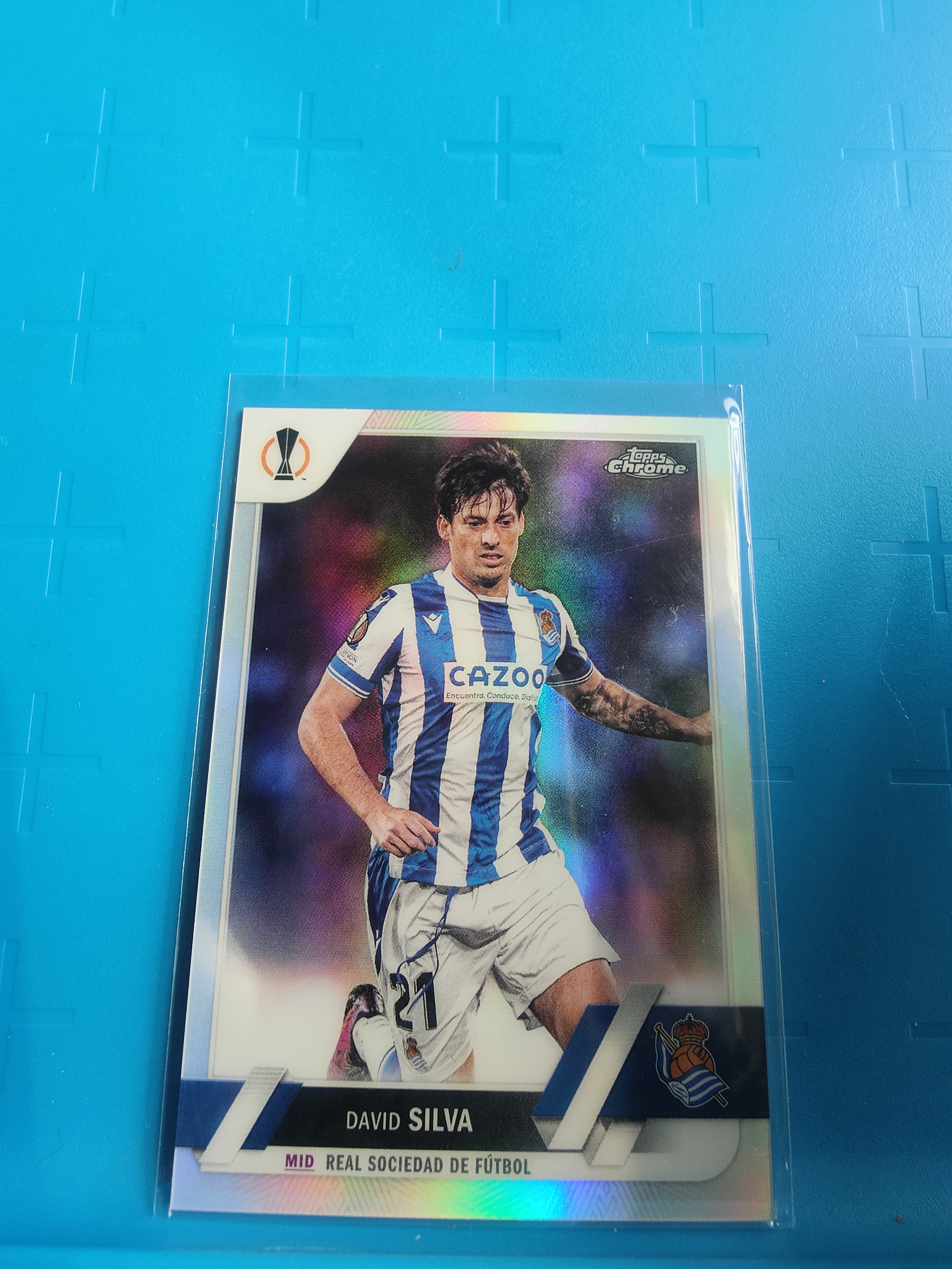 2023 Topps Chrome David Silva 欧冠  大卫 席尔瓦 皇家社会  银折 折射 卡品如图 J002B