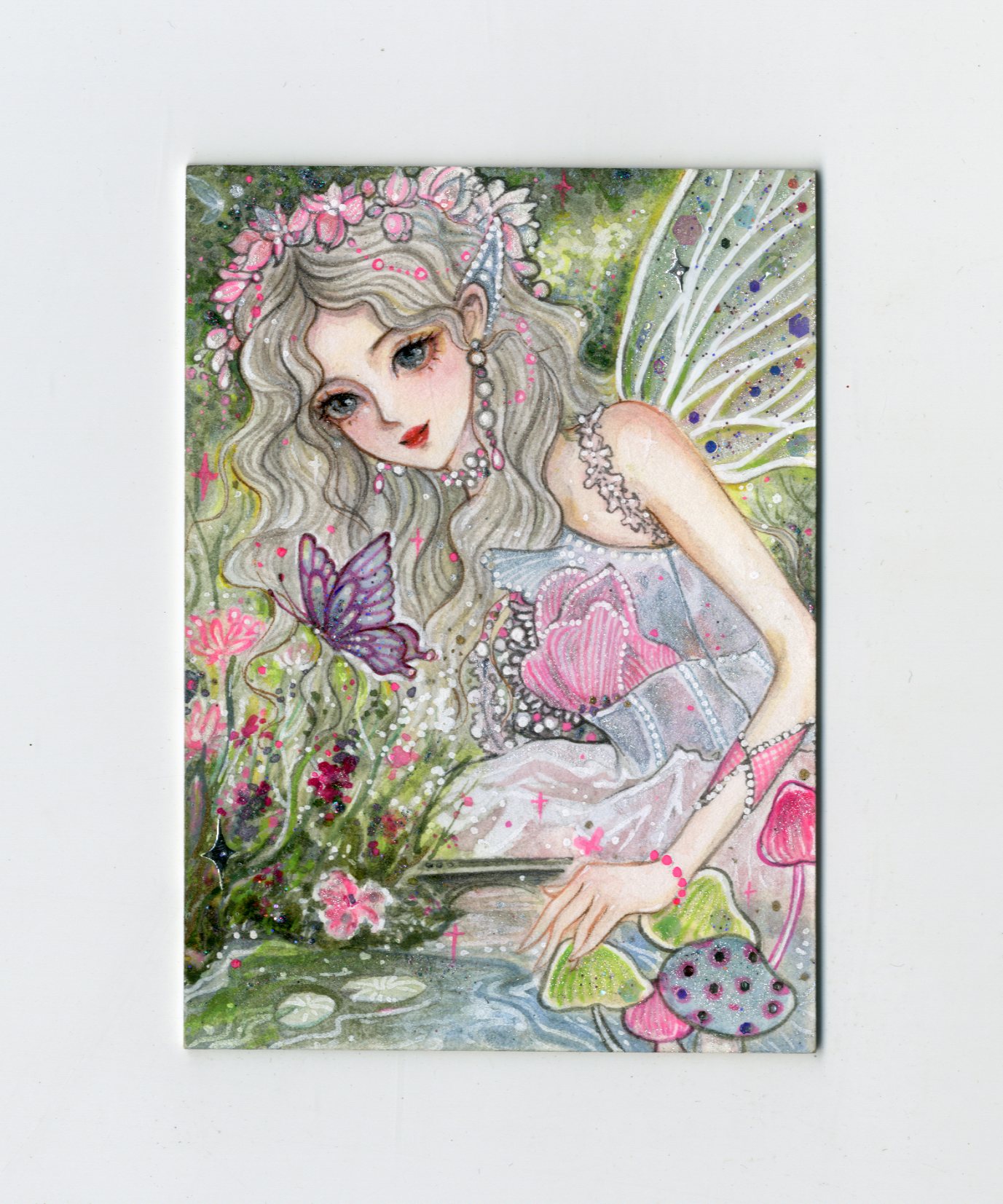 【Jackie杰基拍卖】无定义工作室 筑梦系列 精灵 手绘卡 1/1 画师:kiki(灯塔)