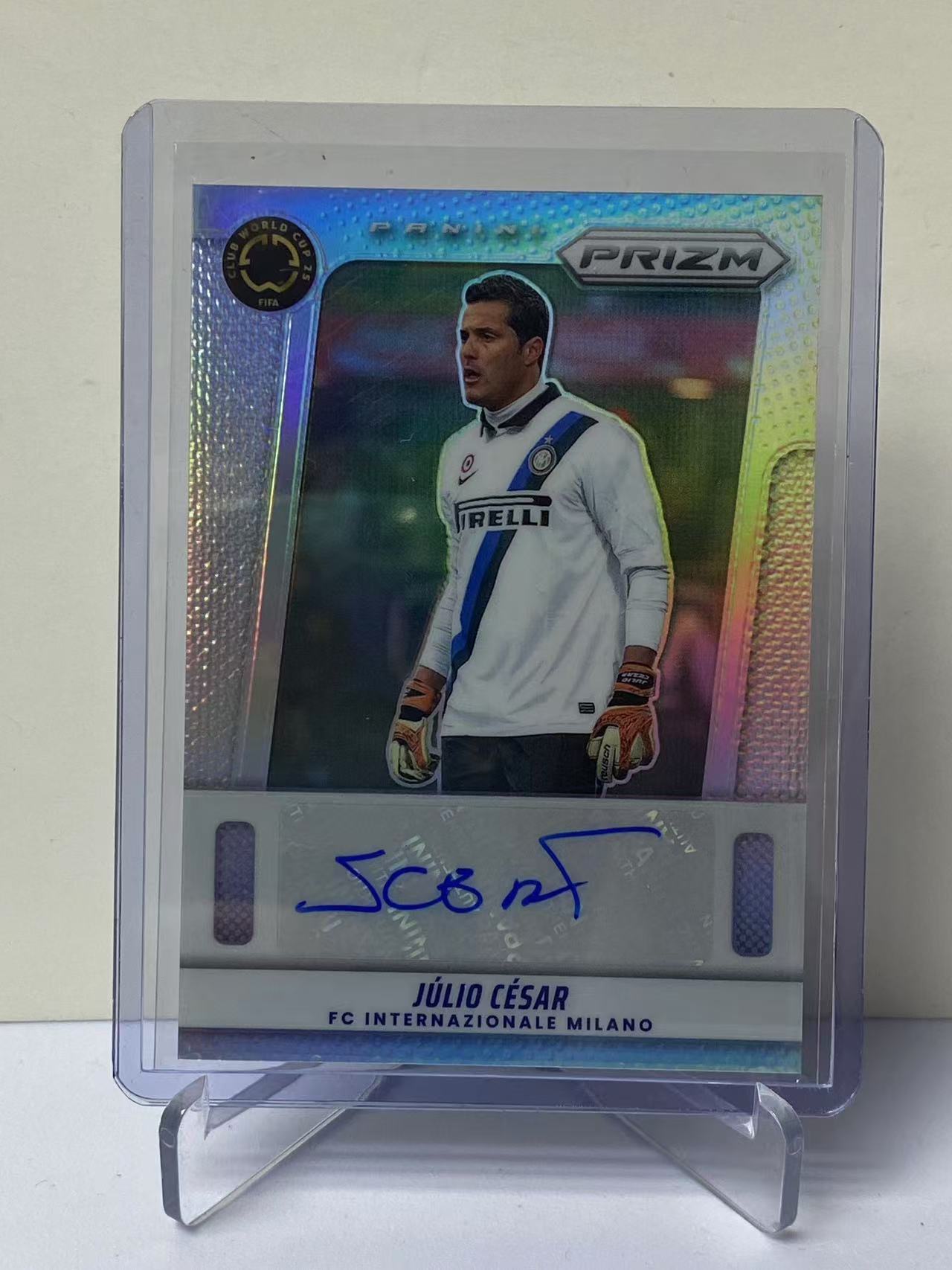 2025 Panini Prizm Julio Cesar 世俱杯PZ 国际米兰 胡里奥 塞萨尔 签字 银折 27/99编 墨迹如图 收藏必备 卡品如图 9527