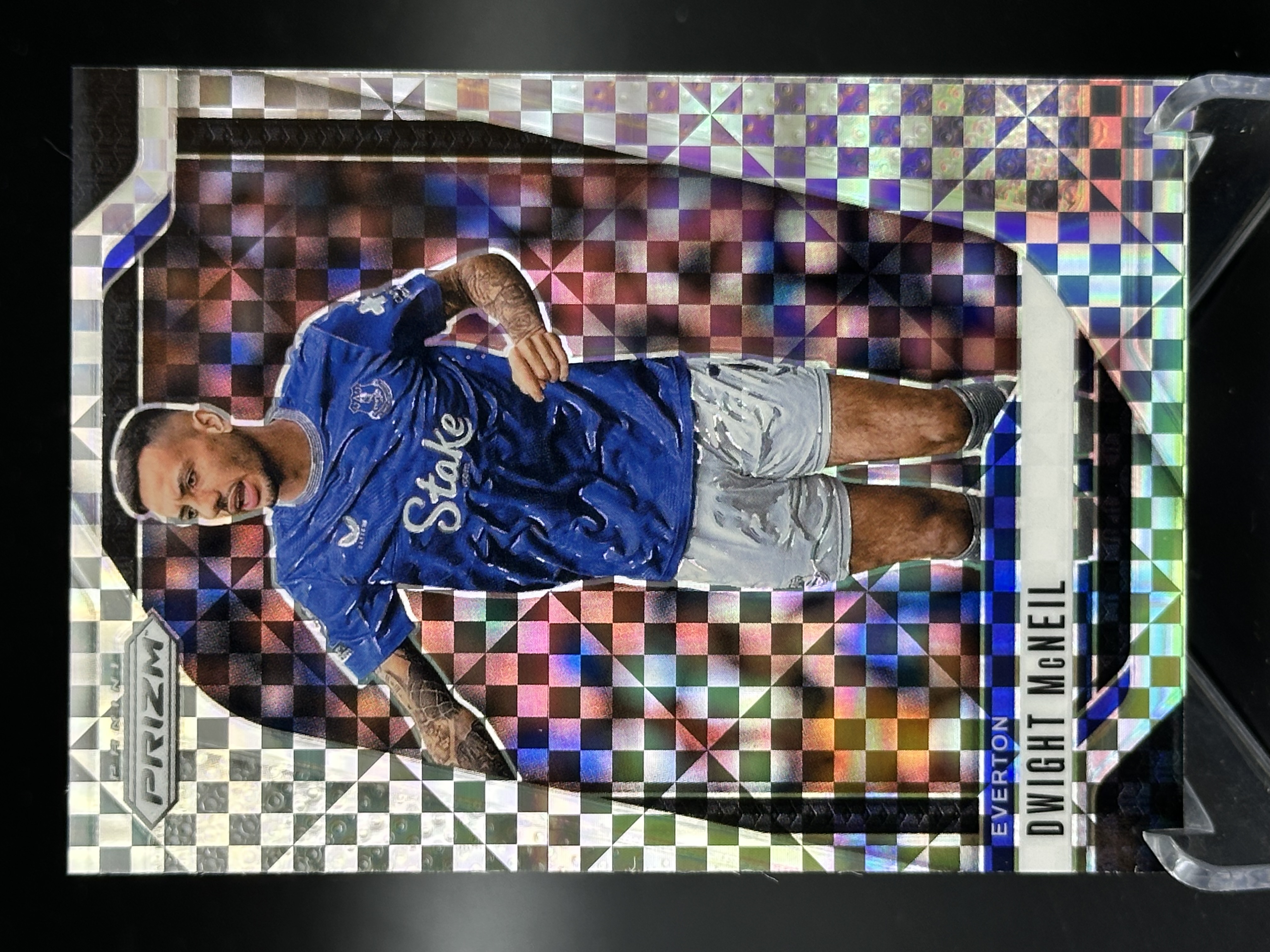 2024-25 Panini Prizm Dwight McNeil 【小黄拍卖】英超 麦克尼尔 埃弗顿 棋盘折 3/8编 超低编 少见「cook」