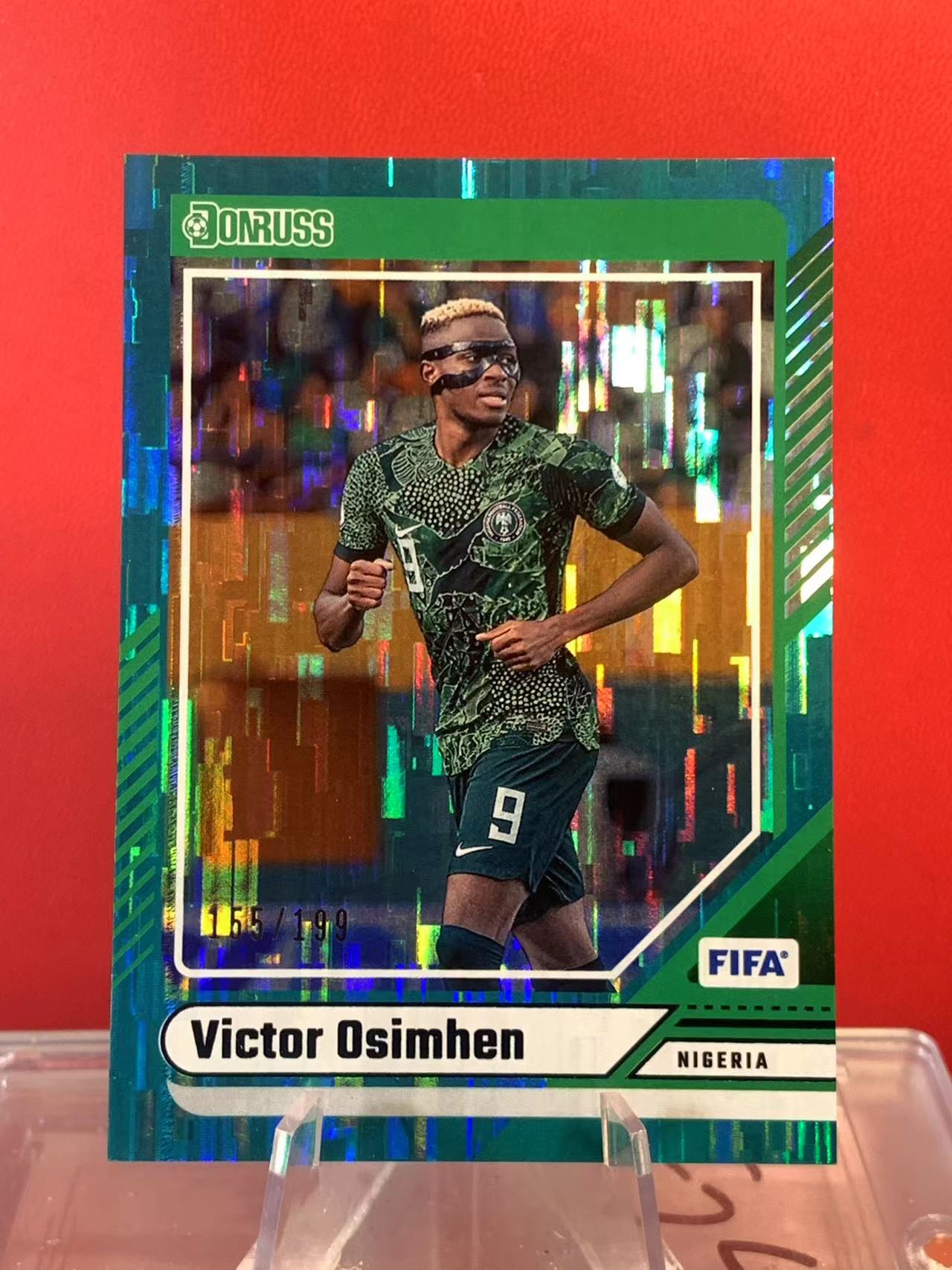 (詹叔代拍)2024-25 Panini Donruss Victor Osimhen 杜蕾斯 尼日利亚 奥斯梅恩 青瀑布折 155/199编 同背色 顺丰寄付 泰山