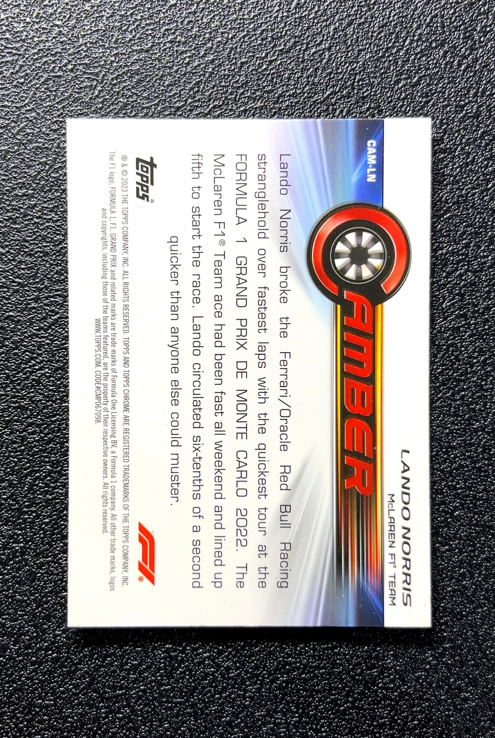 【小白1%代卖】2023 Topps Chrome Lando Norris 兰多·诺里斯 银折 折射 卡品如图 高价值 McLaren F1 Team 迈凯伦 车队 0806