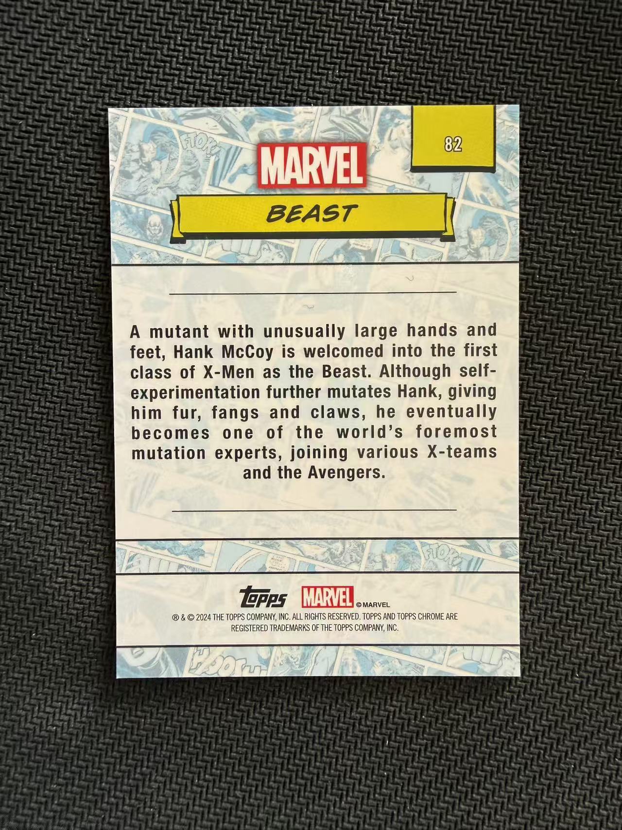 2024 Topps Chrome Marvel Beast 野兽 漫威 收藏必备(张无忌)