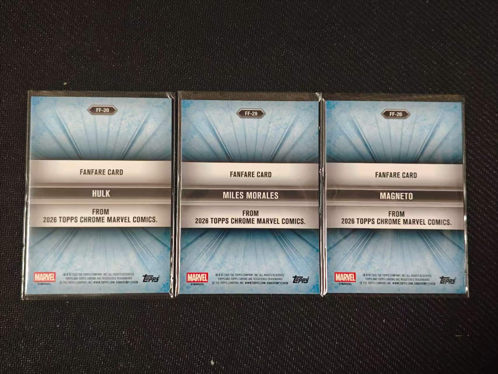 2026 Topps Chrome 漫威宇宙 Fanfare 【有品代卖】漫威 MARVEL 绿巨人浩克 蜘蛛侠迈尔斯・莫拉莱斯 万磁王 喝彩特卡 银折 SP 值得收藏 卡品如图/sushi