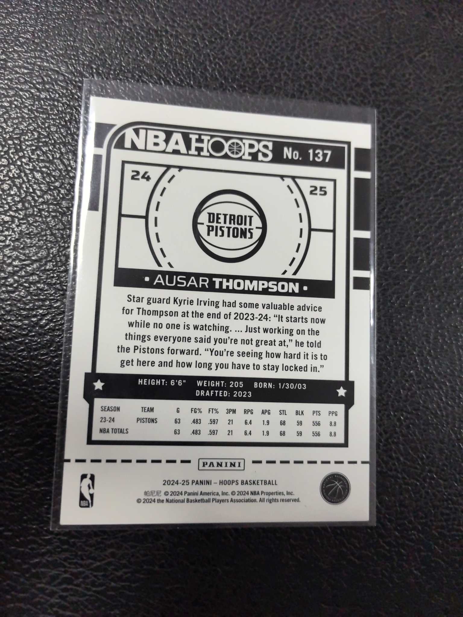 2024-25 奥萨 汤普森 99编 活塞 爆炸折 绿爆炸 折射 12-2