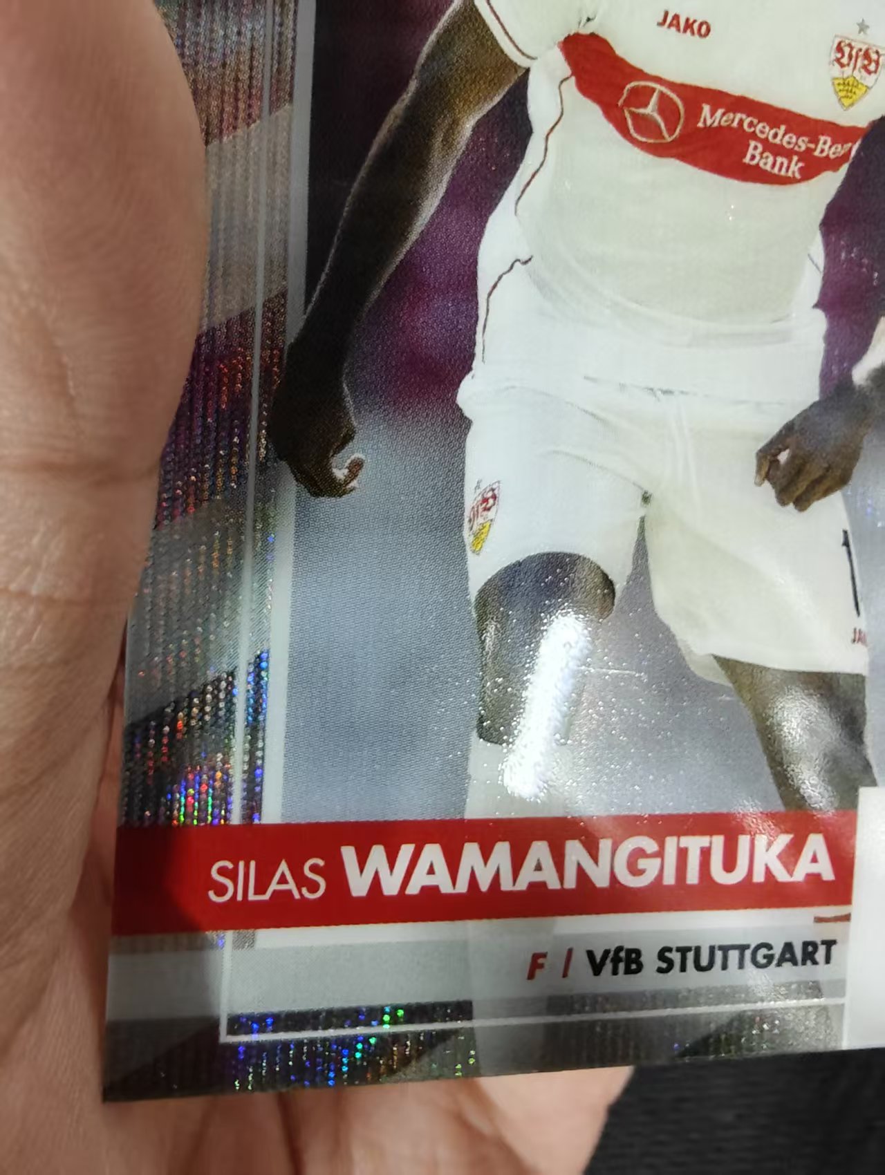 【可合并,不累计】2021 Topps Chrome Silas Wamangituka 德甲 斯图加特 瓦曼吉图卡 RC 新秀 波纹折 250编 划痕 边角瑕疵