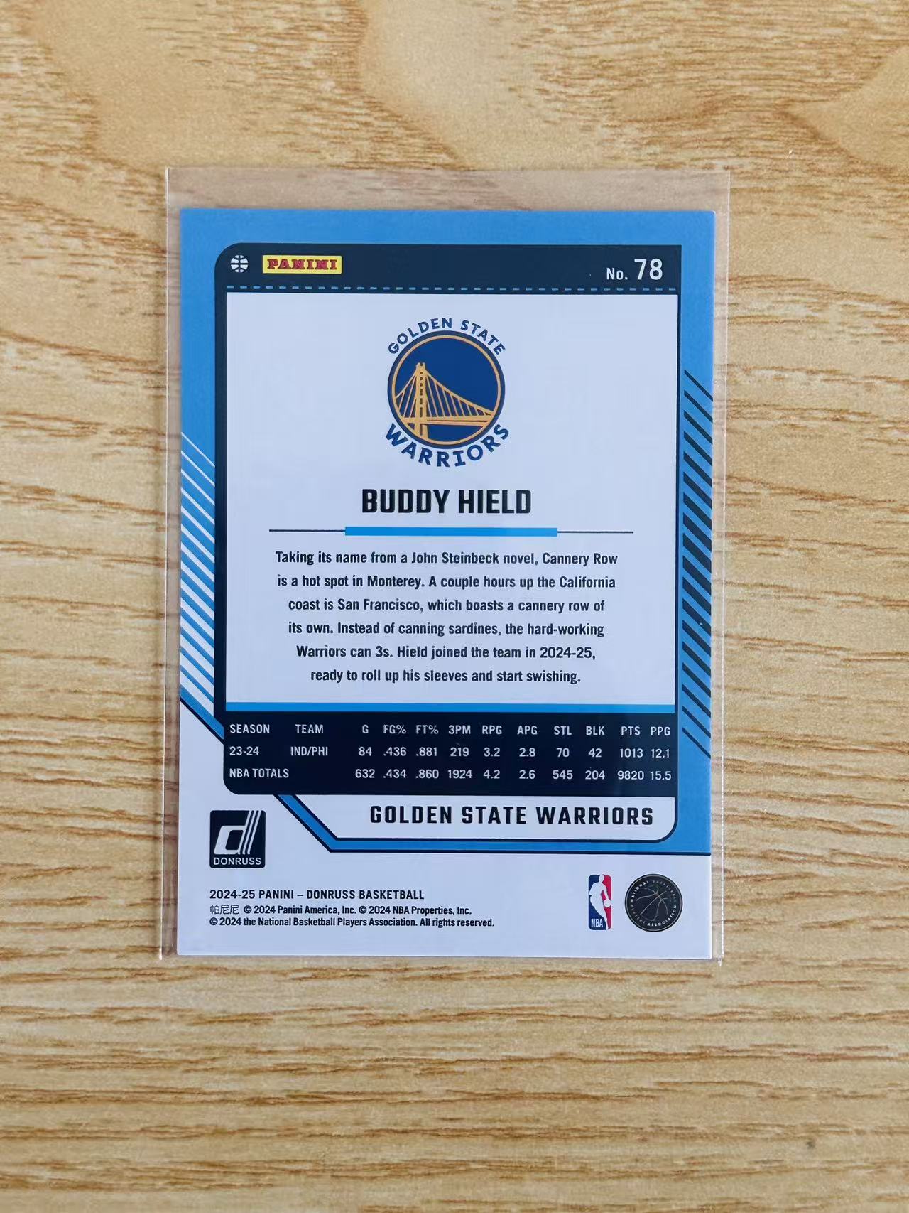 2024-25 Panini Donruss Buddy Hield 杜蕾斯 巴迪 希尔德 红MOJO折 99编 勇士 胆小菇 收藏必备