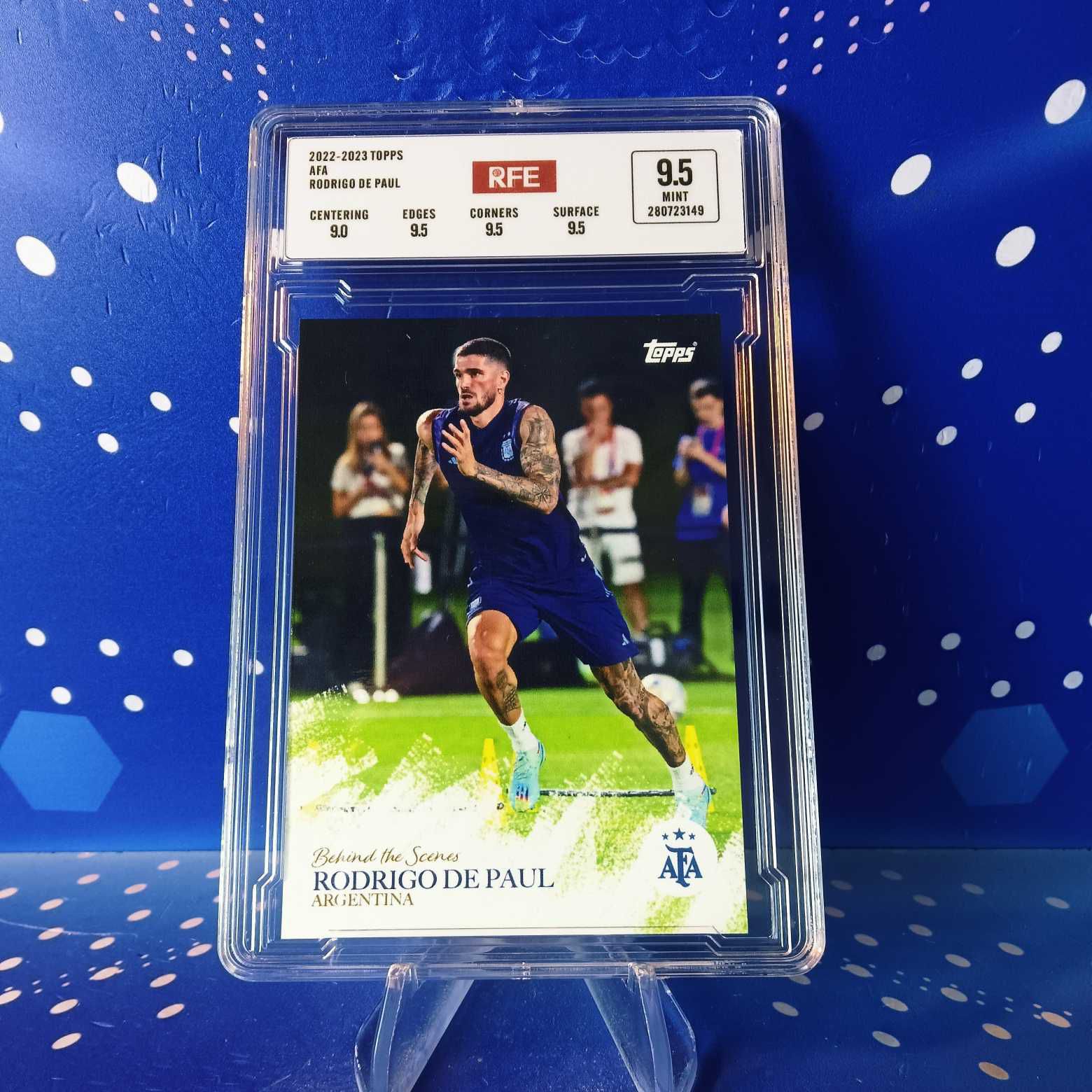 2022-23 Topps afa 德保罗 评级卡 阿根廷 实卡精美稀有 品质保障 投资收藏必备 生日礼物(卡品如图 请看清再拍)【蓝色星球】