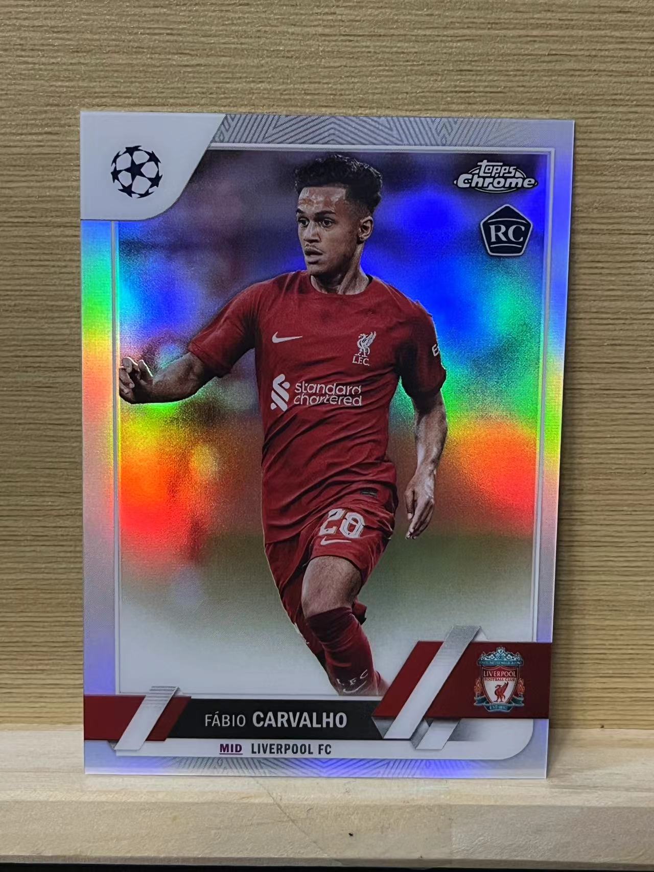 2023 Topps Chrome Fábio Carvalho RC 法比奥 卡瓦略 新秀 利物浦 欧冠 银折 卡品如图 凑卡收藏必备 A29