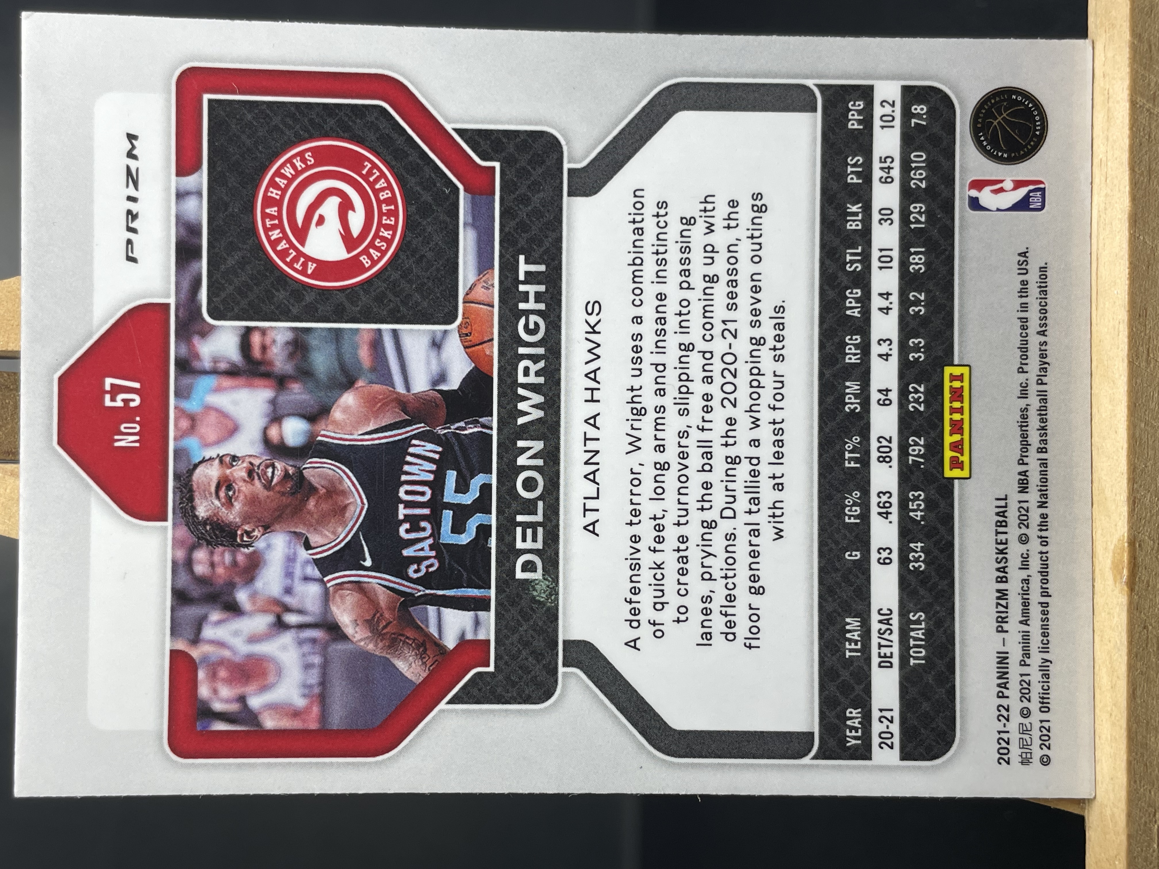 (B3) 2021-22 PANINI PRIZM 绿折 德朗 赖特 老鹰 实卡好看 收藏凑套必备 卡品如图!!!