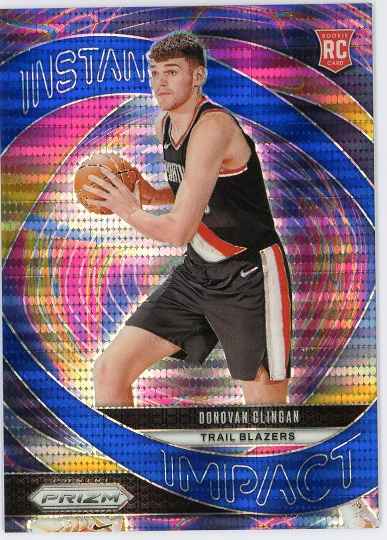 2024-25 Panini Prizm Donovan Clingan 多诺万克林根 新秀 pz 99编 Instant impact 特卡 蓝脉冲折 折射 开拓者 卡品如图 0YQ3/11.16