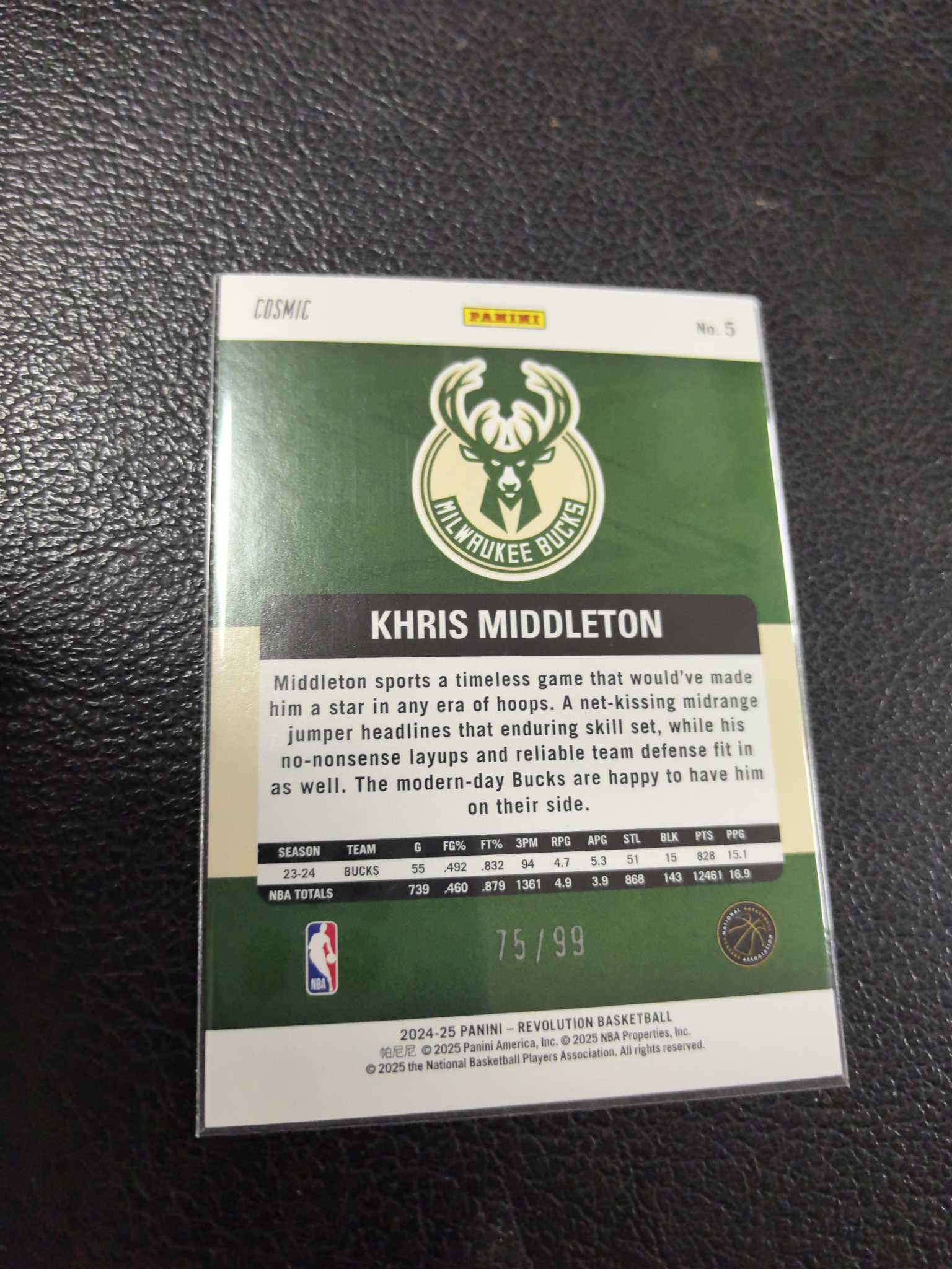 2024-25 米德尔顿 99编 雄鹿 革命 钻石 折 爆炸 10-8