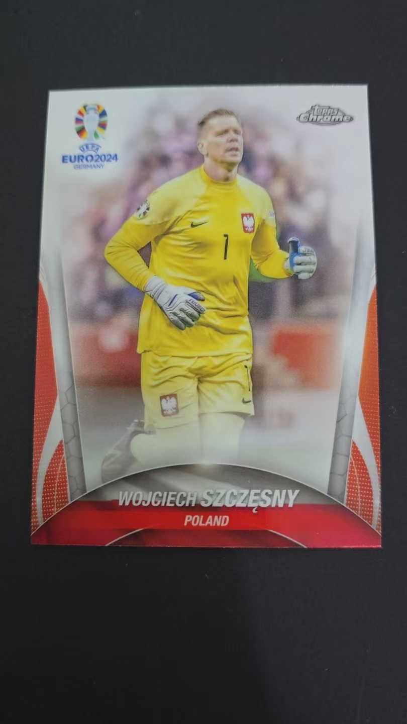 2024 Topps Chrome 歐洲杯 Wojciech szczesny 沃伊切赫·什琴斯尼 Poland 波蘭   卡品如圖  都帶卡膜 收藏湊套必備 +300