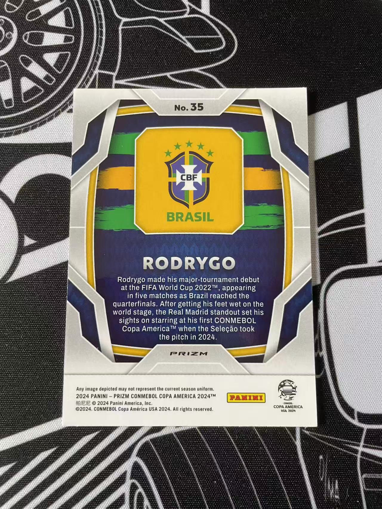 2024 Panini Prizm Copa America Rodrygo 元年 帕尼尼 美洲杯 PZ 巴西 罗德里戈 白碎冰折 折射 皇马 皇家马德里 卡品如图 凑套必备