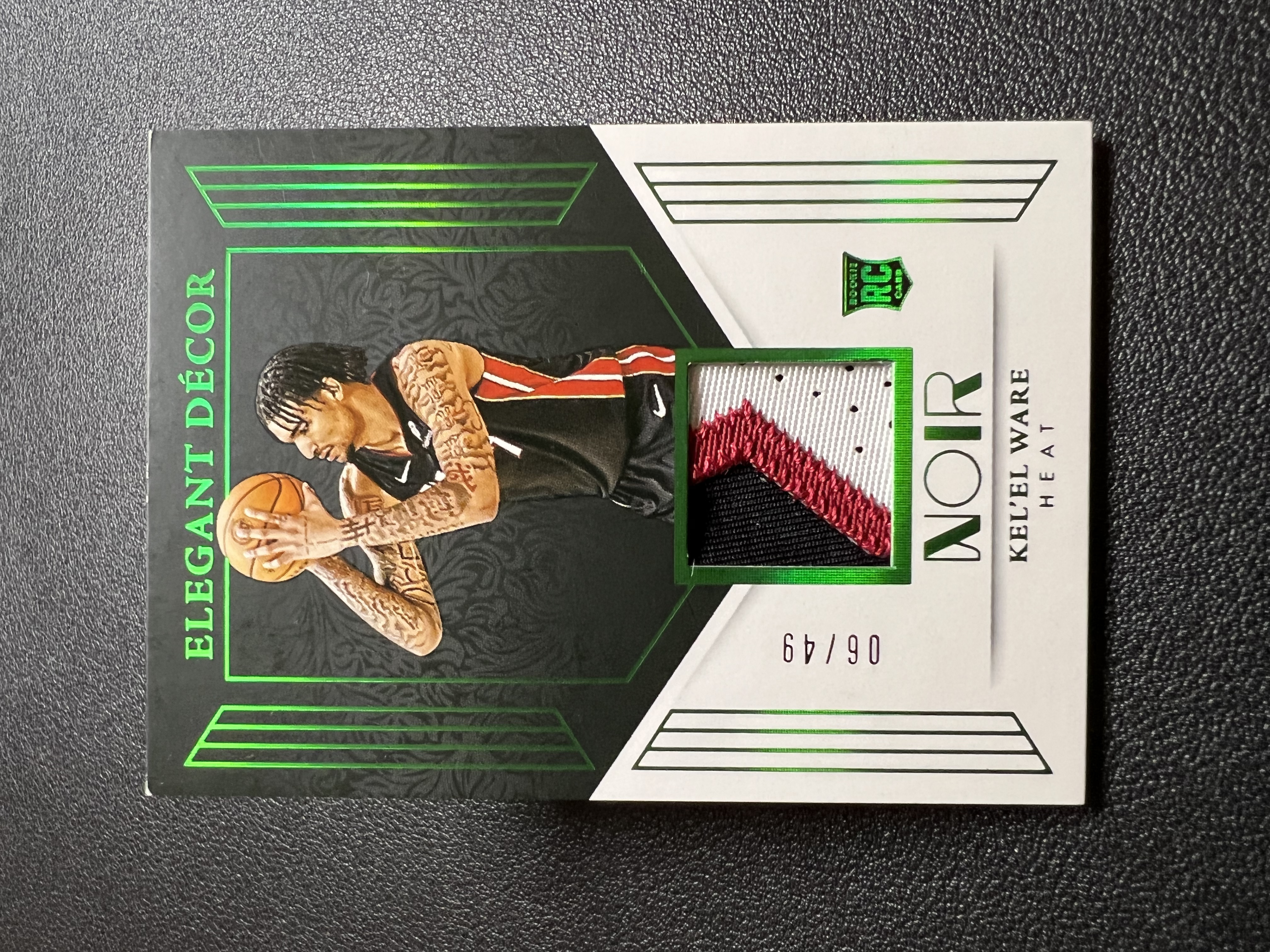 2024-25 Panini Noir Kel'el Ware RC 【星佑代卖】诺尔 热火 新秀 凯莱尔 韦尔 暴力球衣物料切割 49编 收藏必备 机