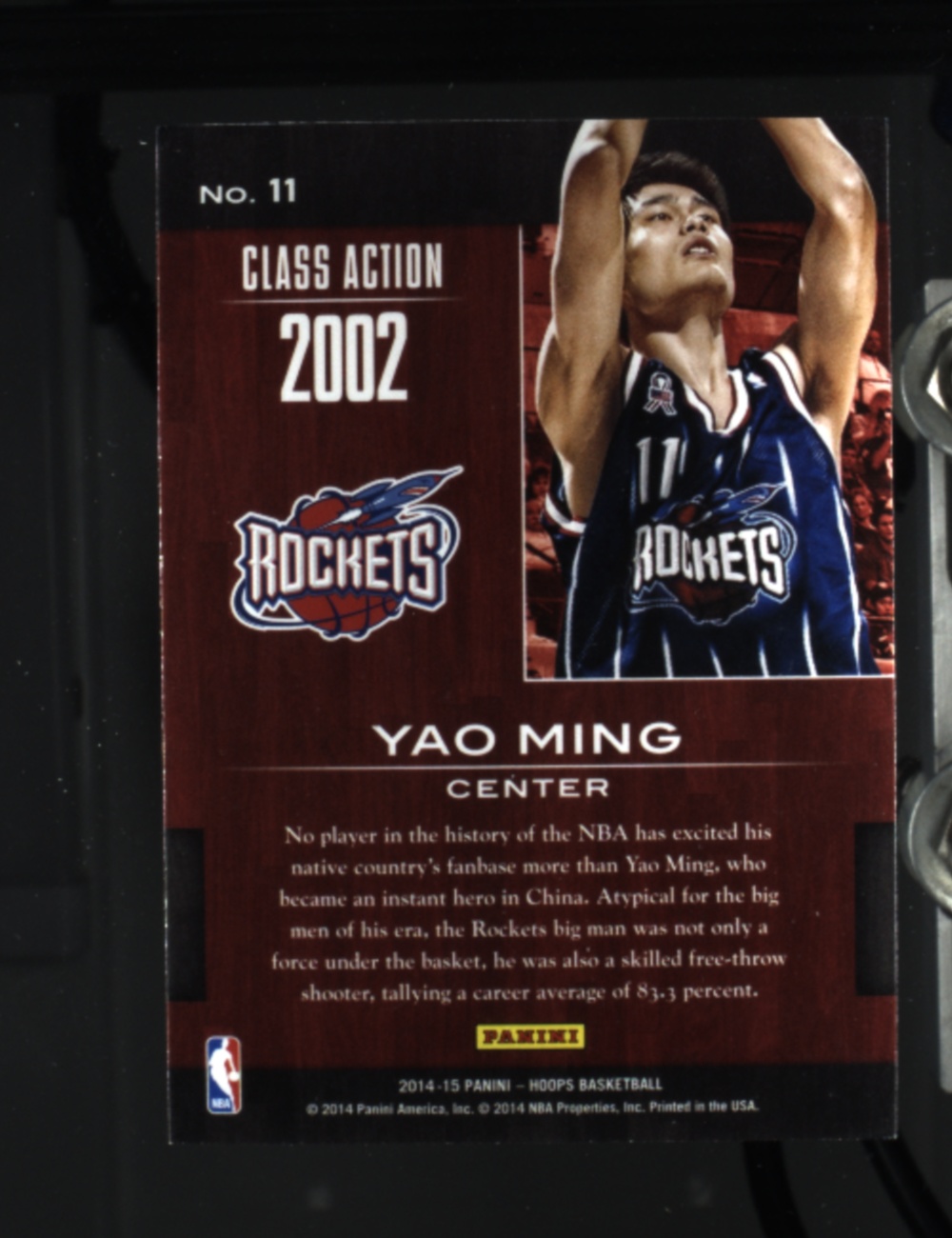 【UCS拍卖 wl0149】2014-15 Panini NBA Hoops 特卡 Class Action - Yao Ming 姚明 卡品如图