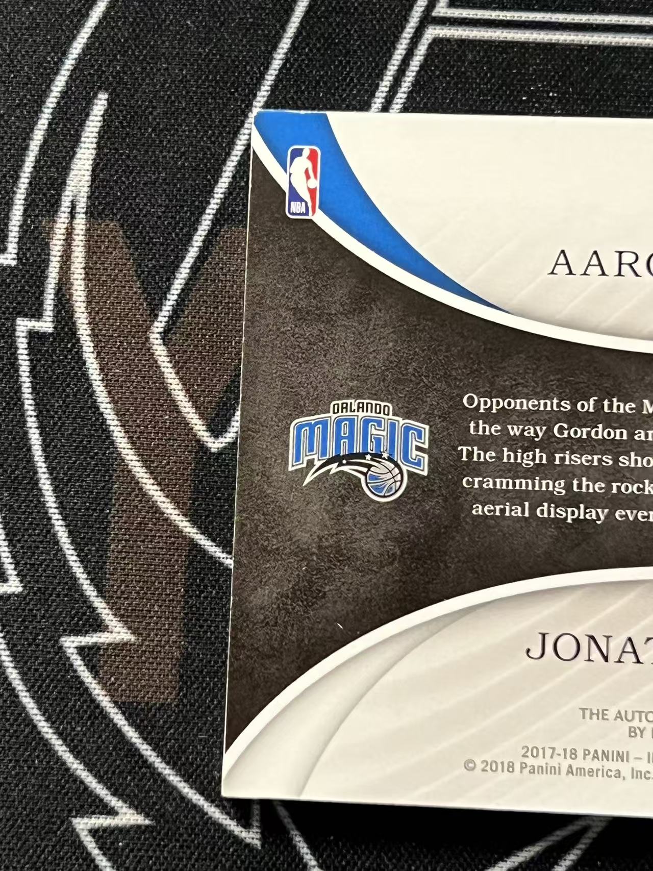 2017-18 Panini Immaculate Aaron Gordon RC 【UTF球星卡】fr4 阿隆 戈登 艾萨克 魔术 新秀 爱咪咪 49编 双人签字 卡签 瑕疵如图