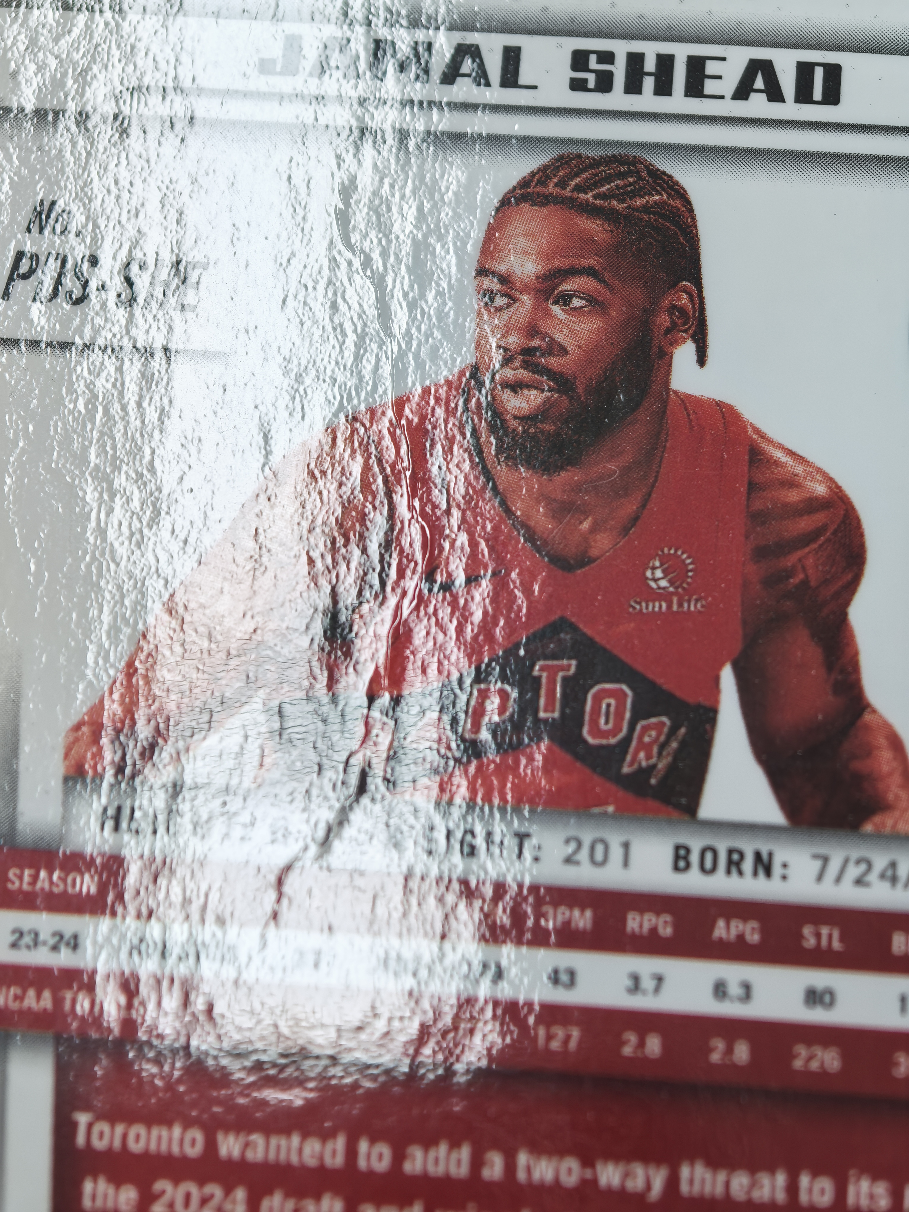 2024-25 Panini PRIZM DECA JAMAL SHEAD RC PZ复古 猛龙 贾马尔 谢德 新秀 签字 贴签 银折 折射 微瑕 实卡精美 卡品如图 收藏必入 流浪