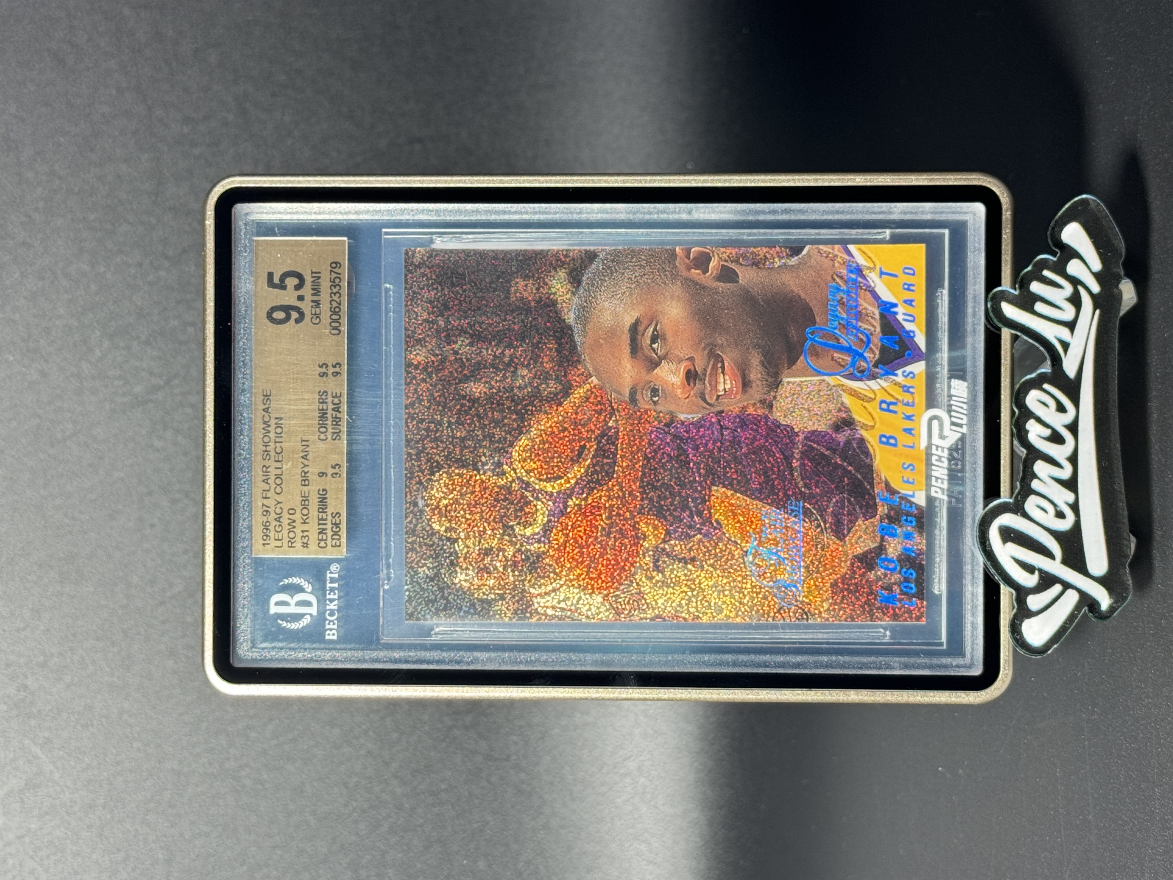 【噴子拍賣】1996-97 flair showcase Kobe Bryant 洛杉磯湖人 科比 布萊恩特 新秀 RC 頂級老特 元年藍字 legacy 最有價Row0 150編 系列大hit卡 BGS金標9.5 專收必備 送訂制殼 湘愛