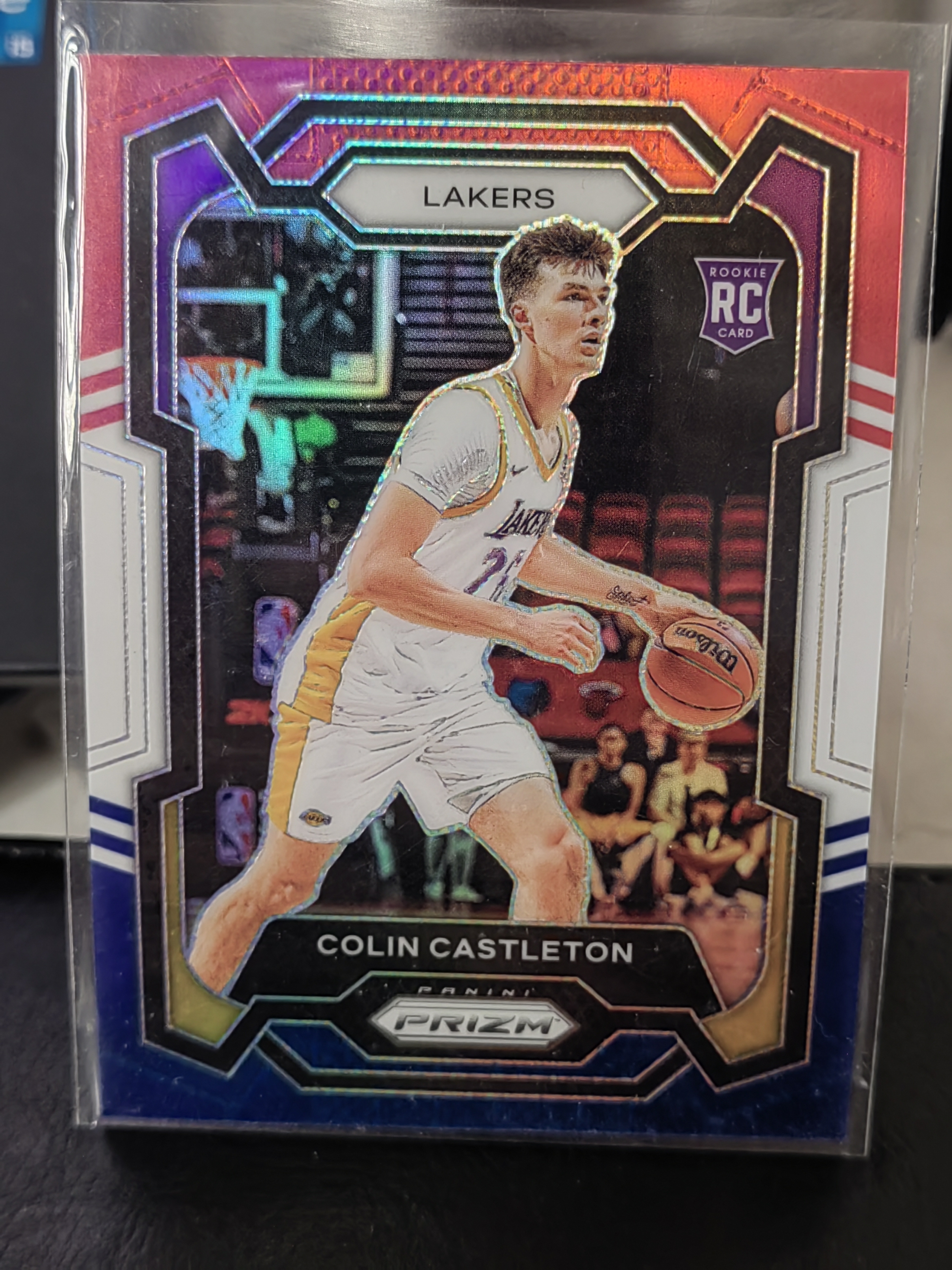 2023-24 Panini PRIZM Colin Castleton RC PZ 新秀 三色折 科林卡斯尔顿 湖人 篮 白边白角 不保卡品 卡品如图