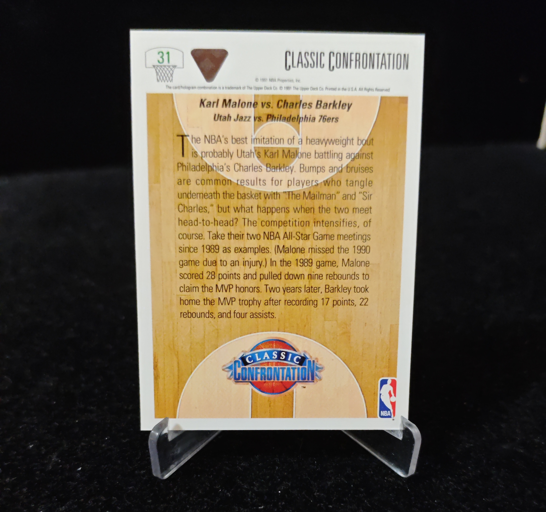 1989 Upper Deck Base Charles Barkley/Karl Malone #31 查尔斯巴克利 卡尔马龙 对位 卡品如图
