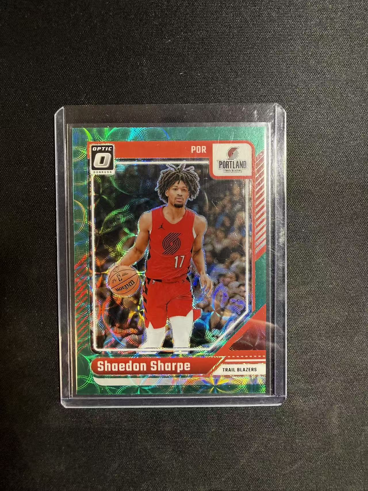 2024-25 Panini Donruss Optic Shaedon Sharpe 杜蕾斯OP 开拓者 谢登 夏普 绿圈圈 25编 卡品如图 不保卡品