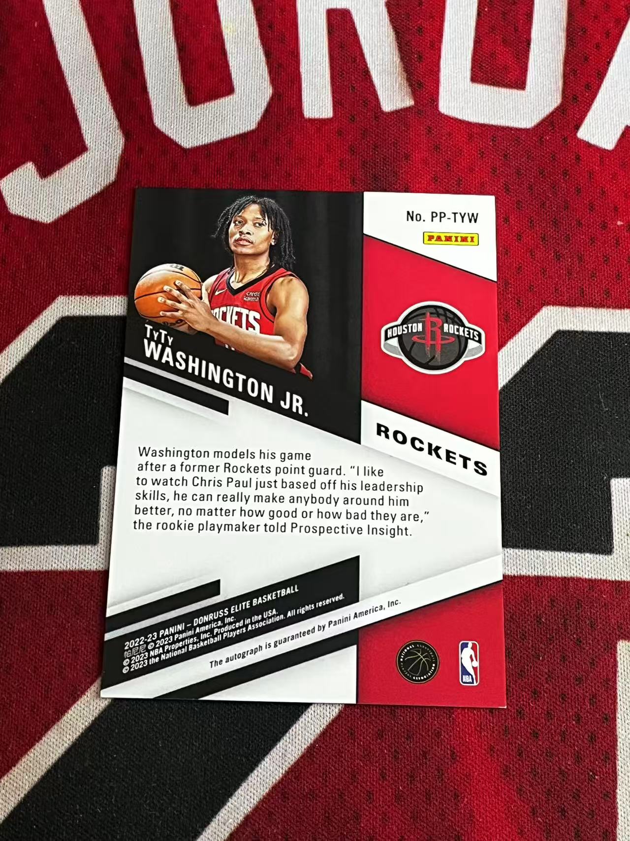 【接寄拍】2022-23 PANINI ELITE 精英系列 火箭 新秀RC 小泰泰华盛顿 签字卡 卡签 笔友签 专收凑套必备【烂臭嘴拍卖】