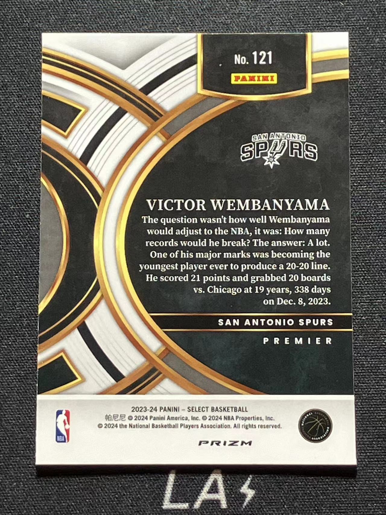 【LA拍卖】2023-24 Panini Select Victor Wenbanyama NBA 马刺 法国 维克托 文班亚马 新秀 RC ...