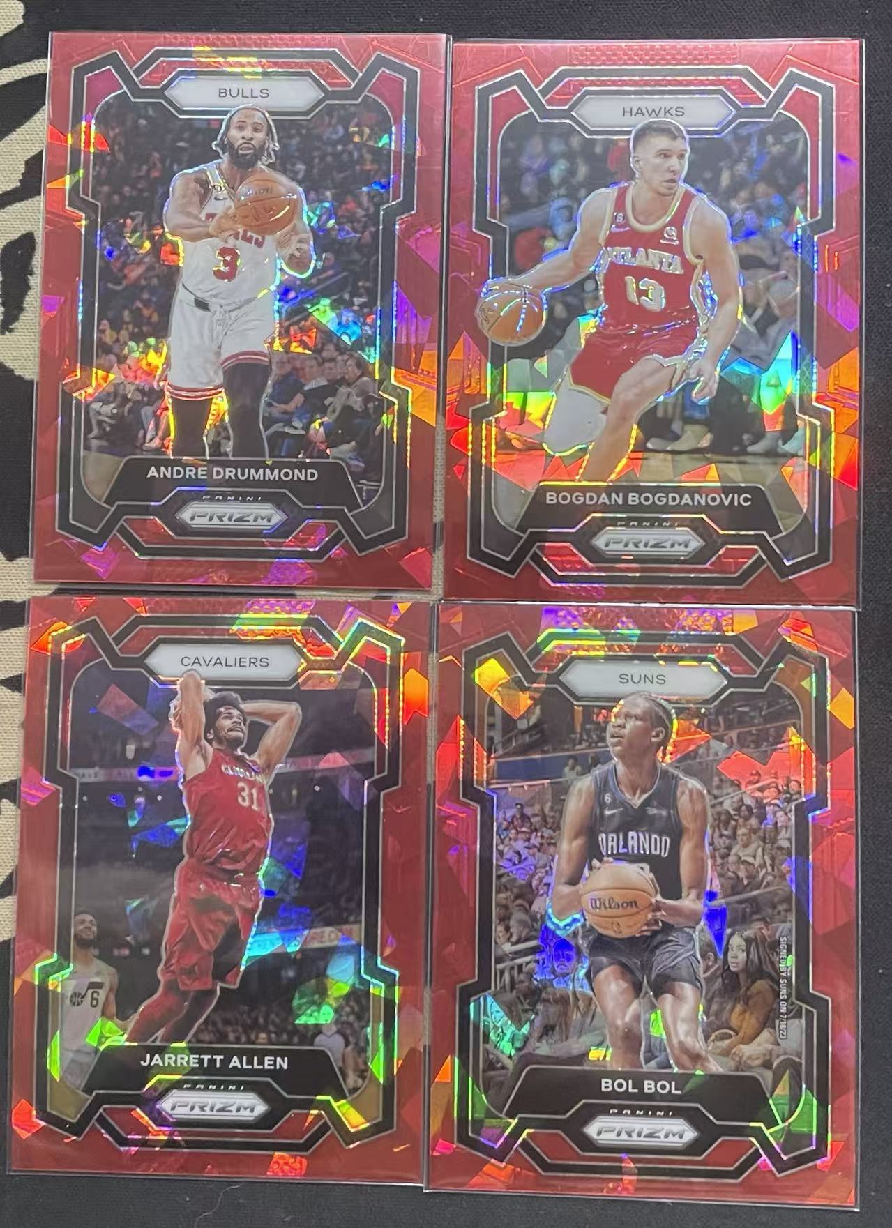 2023-24 Panini Prizm Jarrett Allen 贾莱特·阿伦 波尔·波尔 安德烈·德拉蒙德 博格丹·博格达诺维奇 红碎冰折 折射 pz 不保卡品 打包 值得投资(猴子卡社)