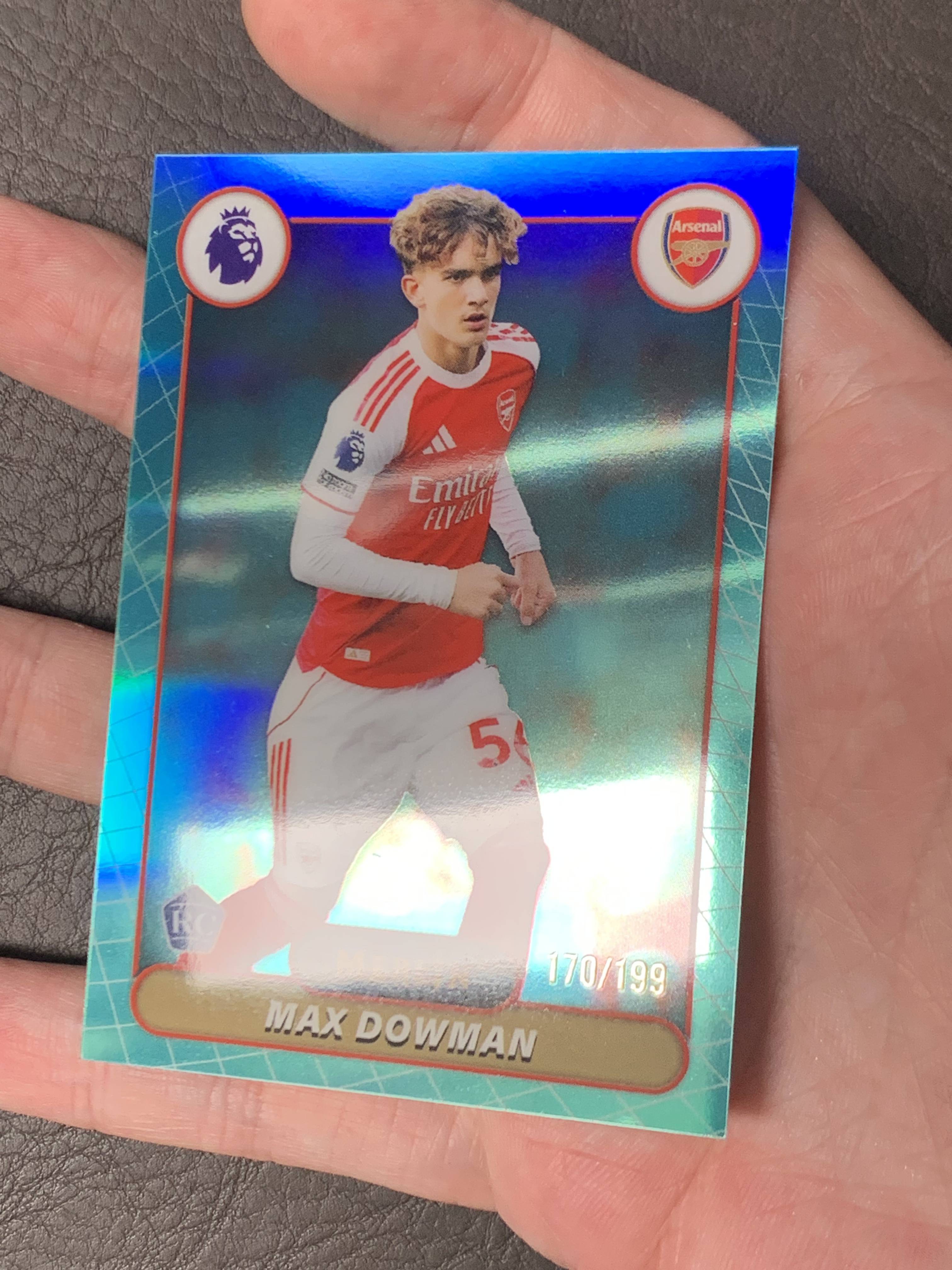 2026 Topps Merlin Max Dowman 马克斯 道曼 新秀RC 阿森纳 大热新星 199编 青折 折射 轻痕