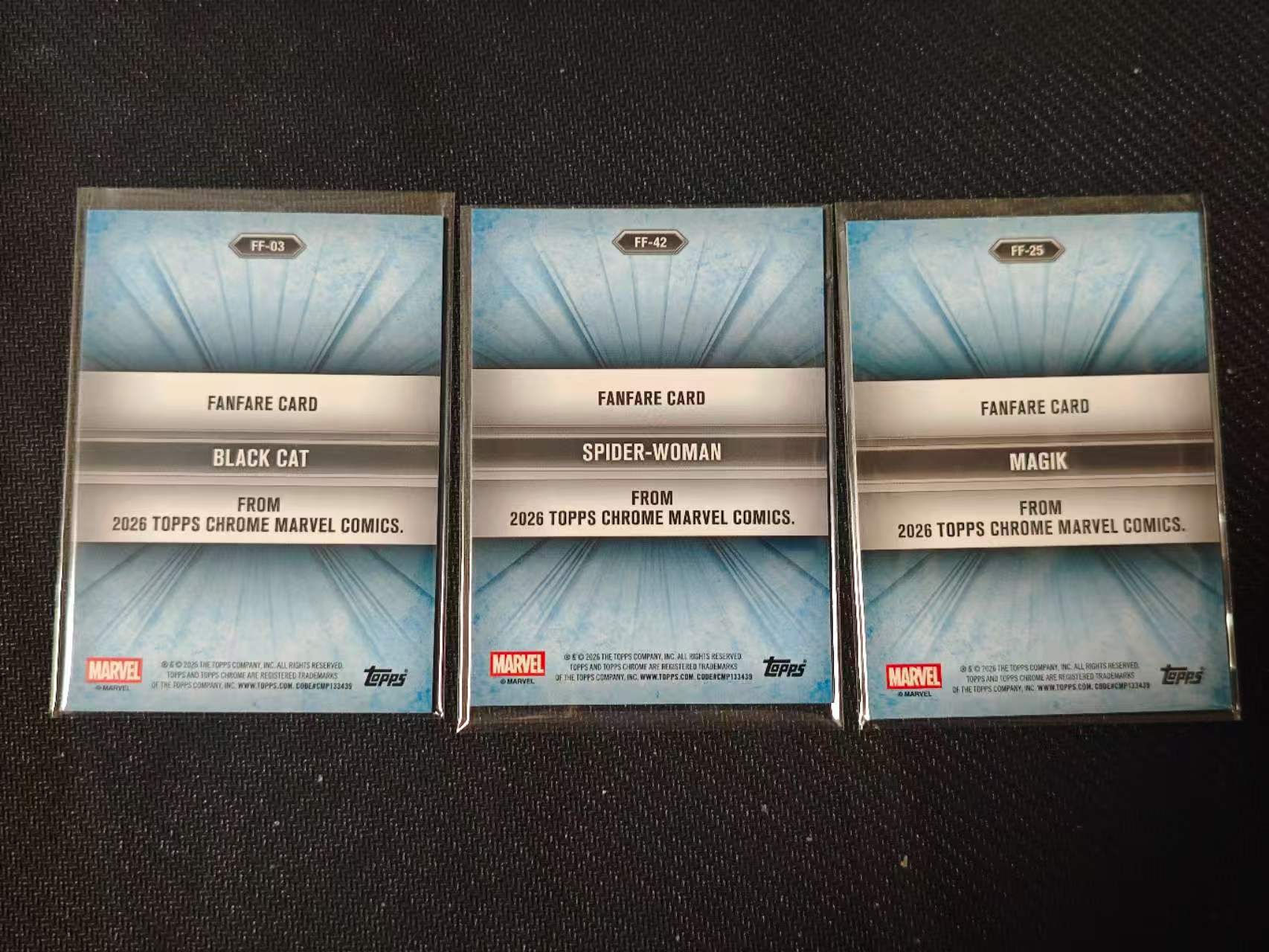 2026 Topps Chrome 漫威宇宙 Fanfare 【有品代卖】漫威 MARVEL 黑猫 蜘蛛女侠 秘客 喝彩特卡 银折 SP 值得收藏 卡品如图/sushi