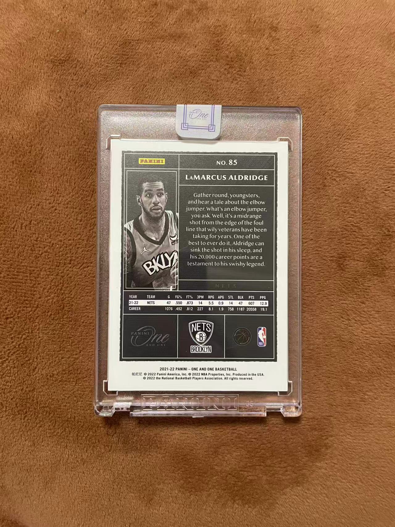 2021-22 Panini One and One LaMarcus Aldridge 马刺 拉玛库斯 阿尔德里奇 阿德 one系列 25编 紫平行 原封砖 彩虹折射同版凑套在拍 专收必备【z】