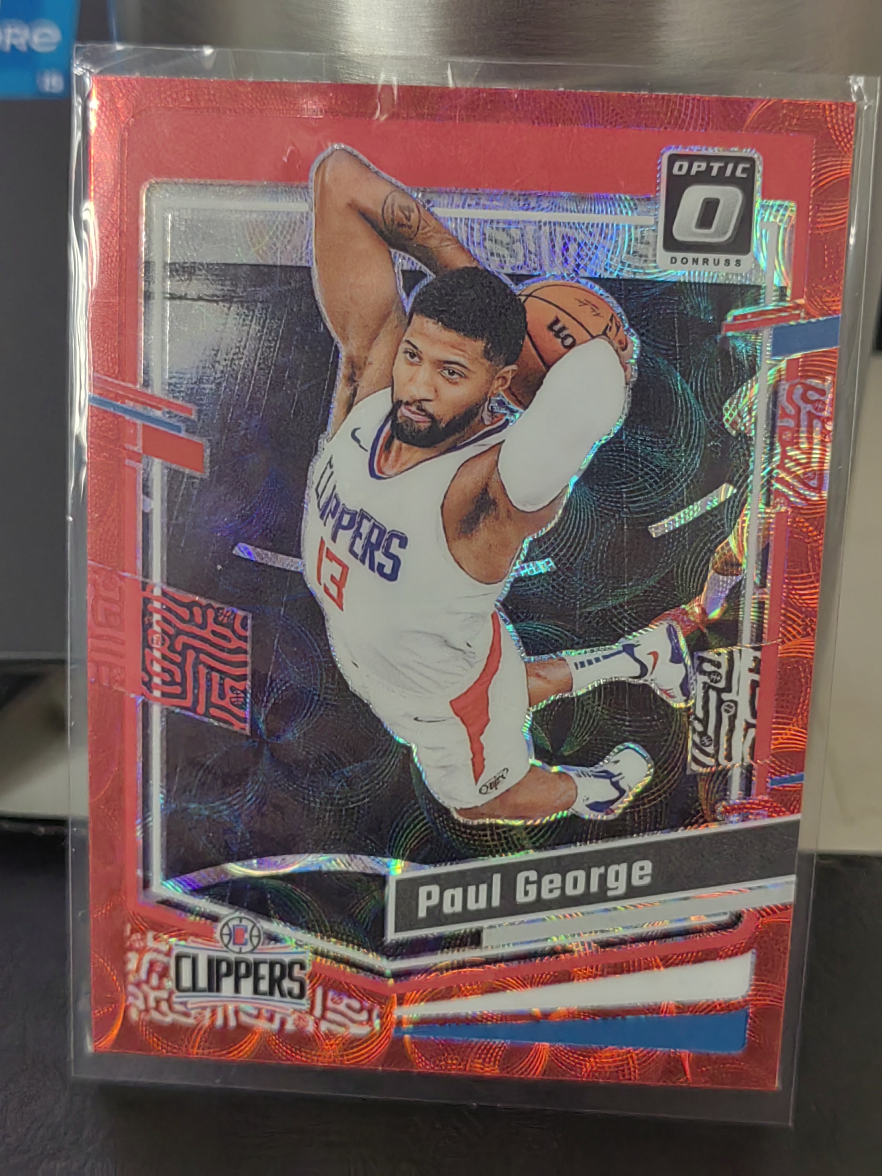 2023-24 Panini Opti Donruss Paul George OP 红圈圈折 保罗乔治 快船 篮 白边白角 不保卡品 卡品如图