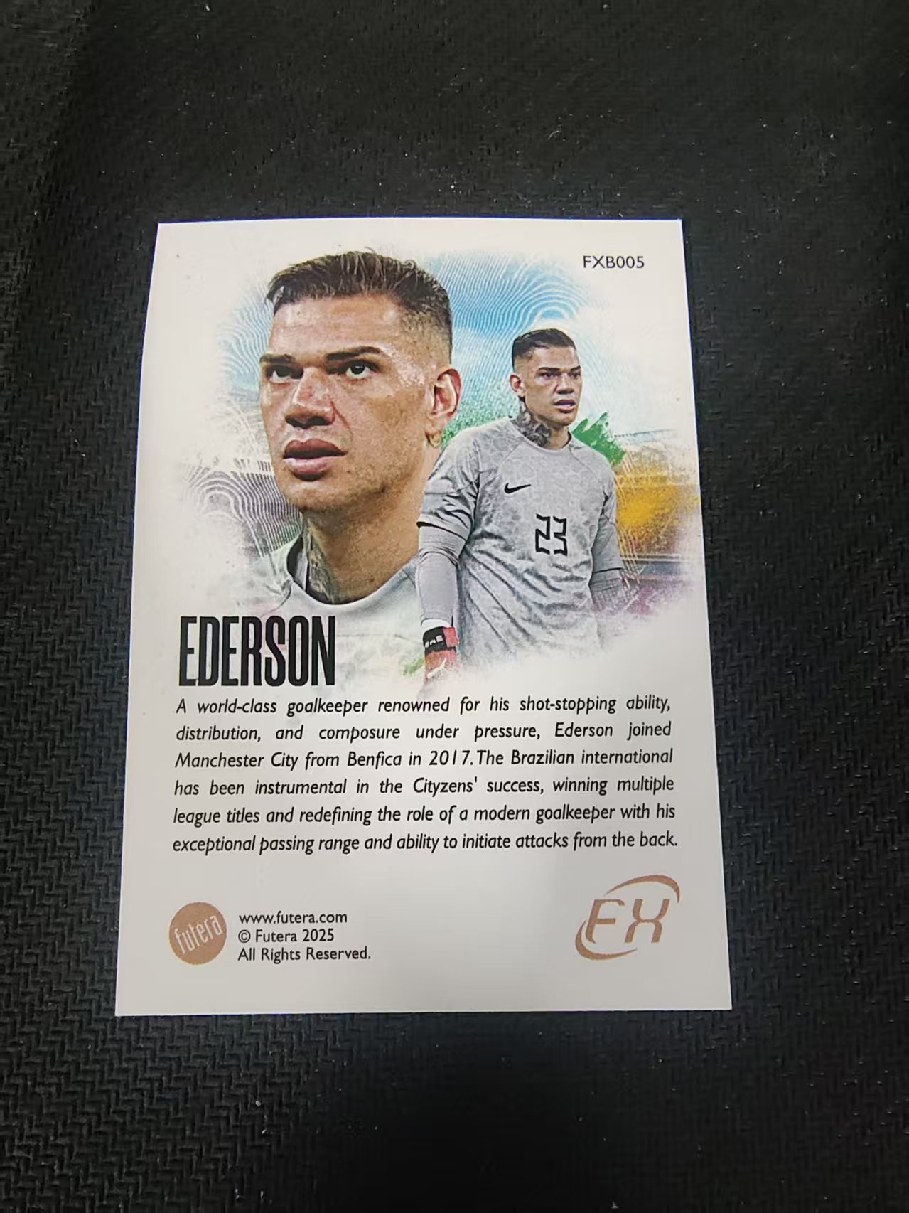【可合并,不累计】2025 Futera FX Ederson 福特拉 巴西 埃德松 埃德森 曼城 门将 划痕 边角瑕疵 #5
