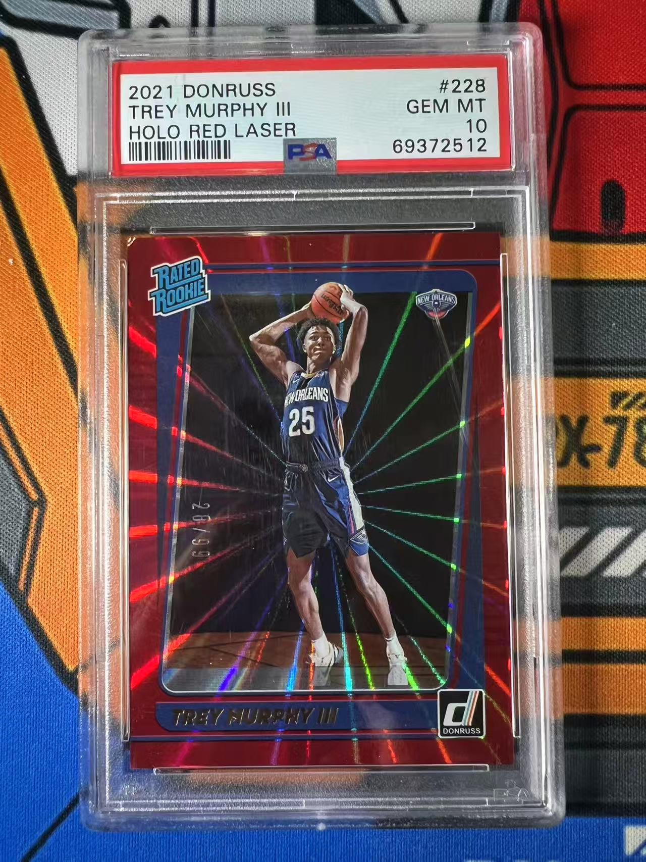 2021-22 Panini Donruss Trey Murphy III RC 【特雷 墨菲三世 专卖】墨菲三世 杜蕾斯系列(PSA10分)28/99编红折 专收凑套 鹈鹕主将