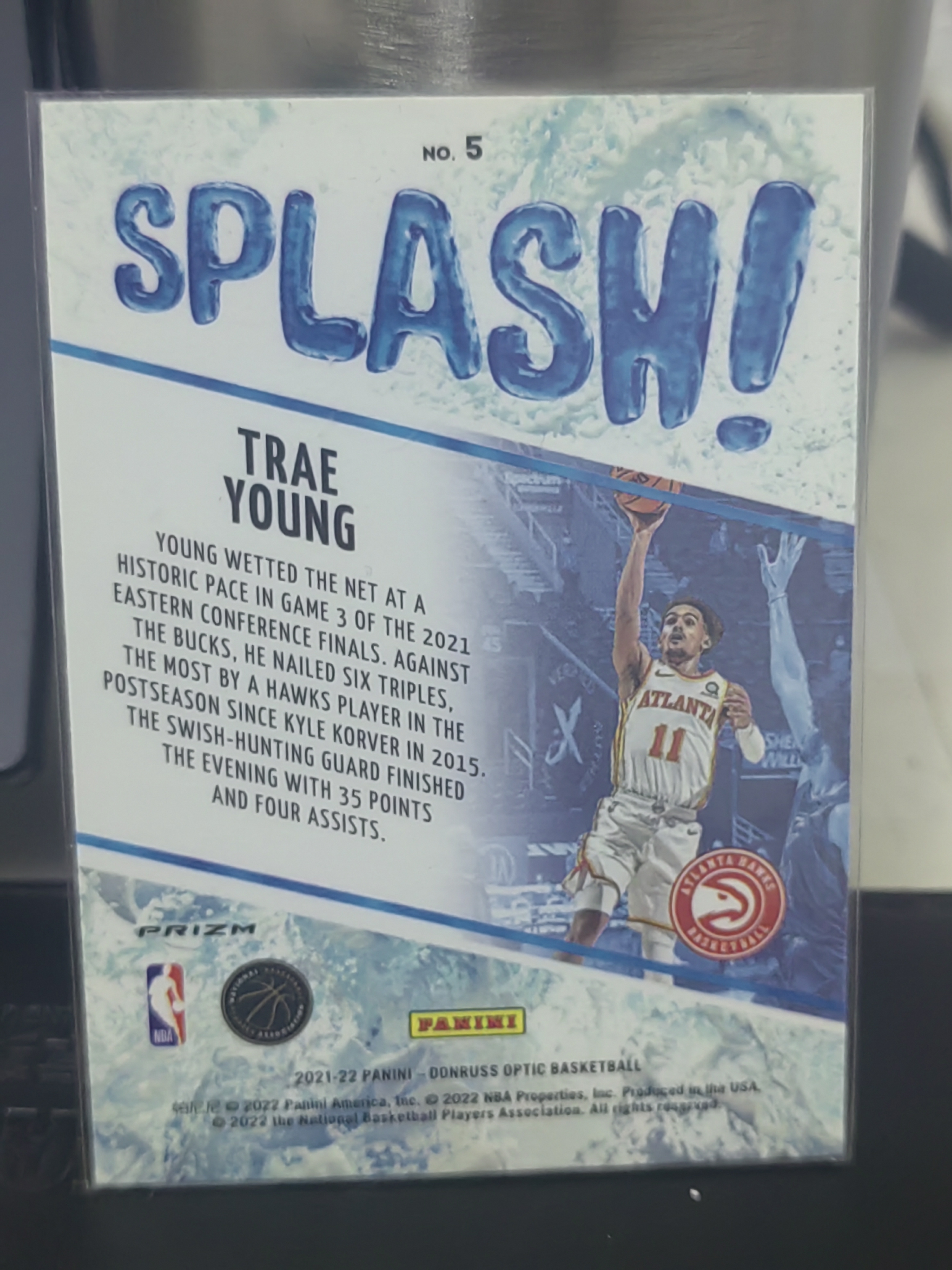 2020-21 Panini Donruss Optic Trae Young 杜蕾斯 OP 银折 特雷 杨 老鹰 SPLASH 水花 特卡 篮 白边白角 不保卡品 卡品如图