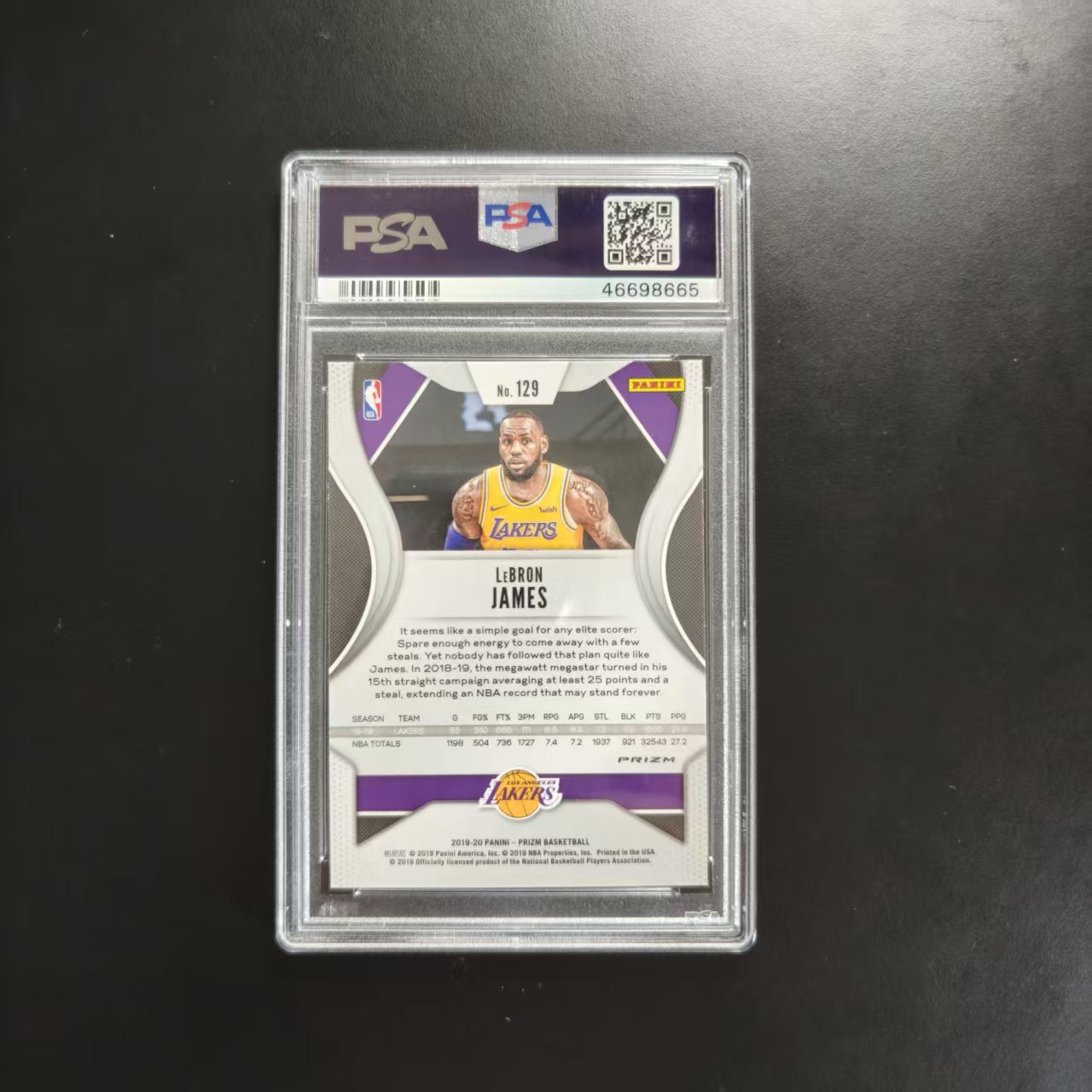 2019-20 Panini Prizm 勒布朗 詹姆斯 Lebron James 正base 银折 PSA 10 老詹 PZ