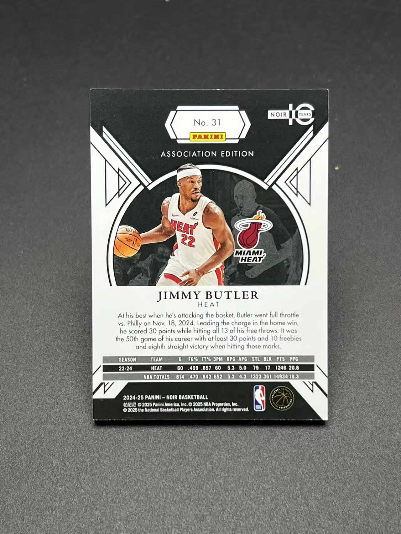 2023-24 Panini Noir Jimmy Butler #114 吉米 巴特勒 热火 诺尔 base 99编 专收必备 烧烤
