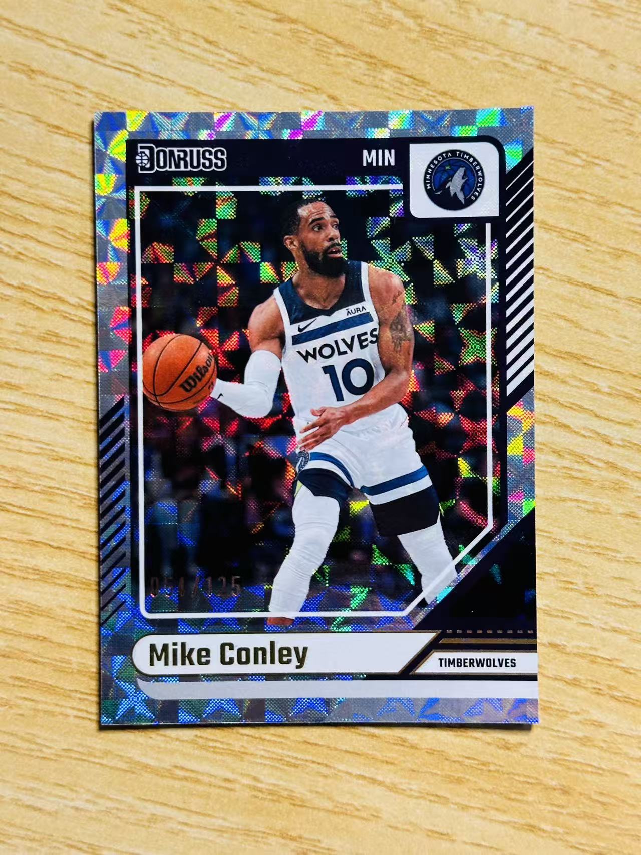 2024-25 Panini Donruss Mike Conley 嘿嘿代卖 杜蕾斯 迈克 康利 银风车折 125编 森林狼 收藏必备