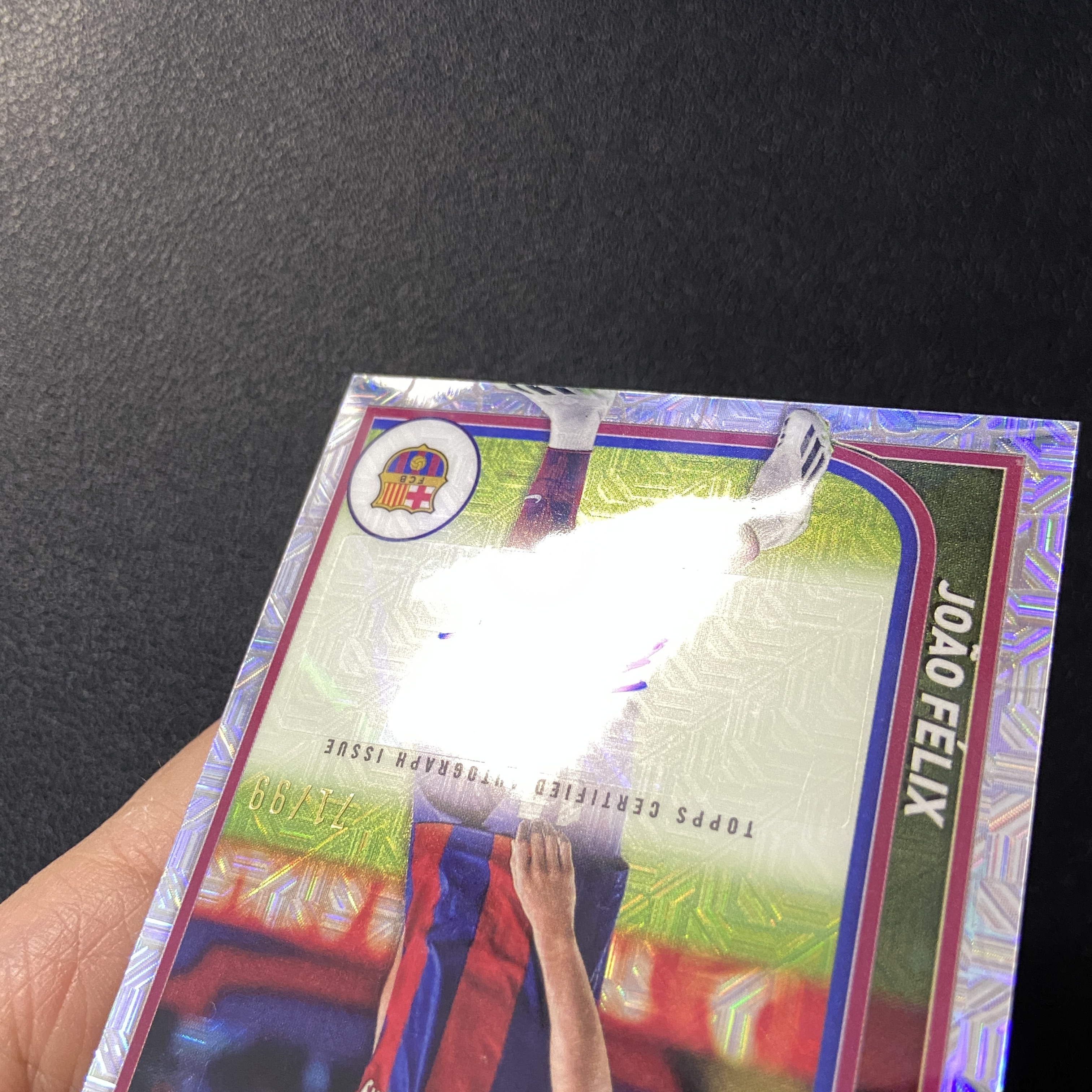 【拔脚代卖】2023 Topps Merlin 梅林 欧冠 Joao Felix 菲利克斯 巴萨 马竞 葡萄牙 签字 迷宫折 71/99编收藏必备 瑕疵如图|拔脚白头H40
