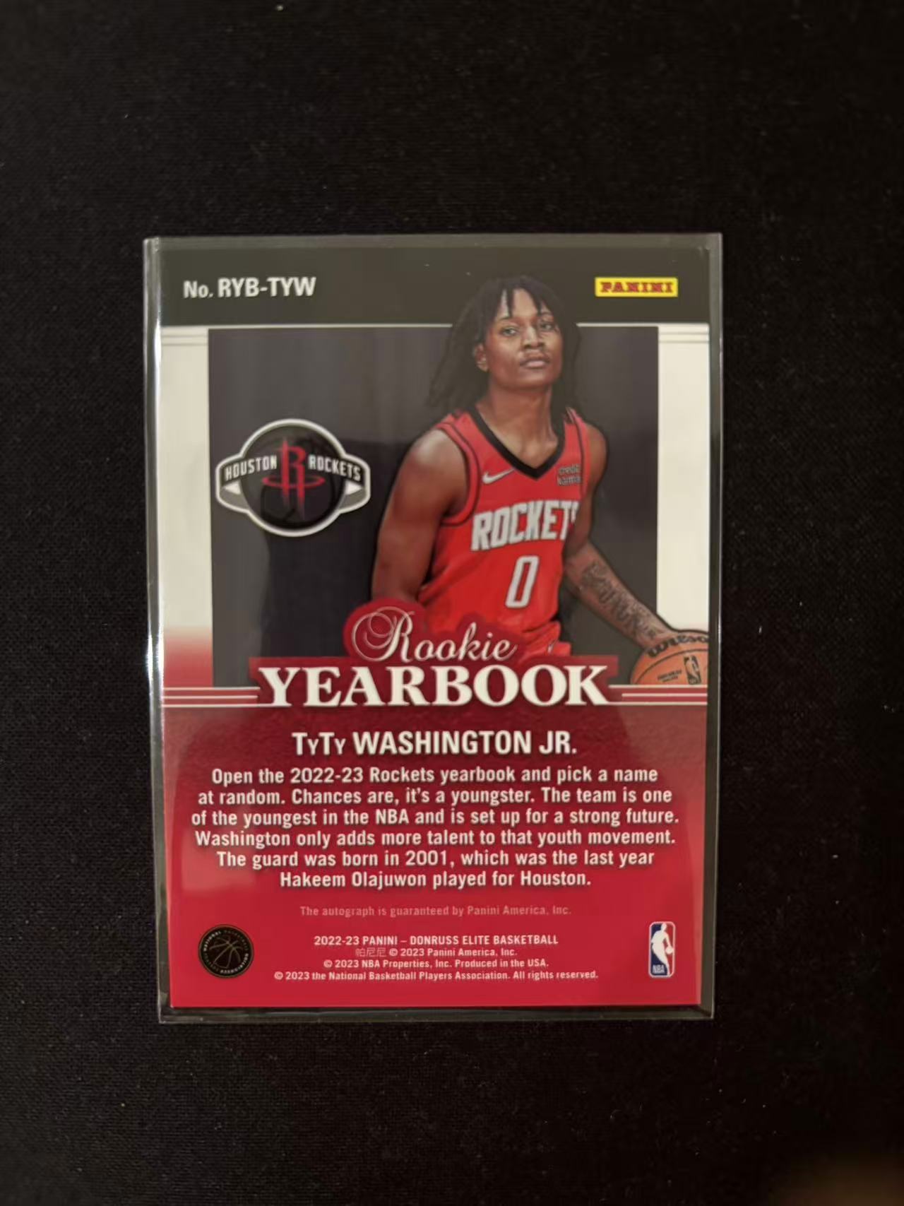 【星辰】PANINI 22-23 DONRUSS 精英系列 JR 华盛顿 休斯顿 火箭 WNBA RC 新秀 签字 贴签