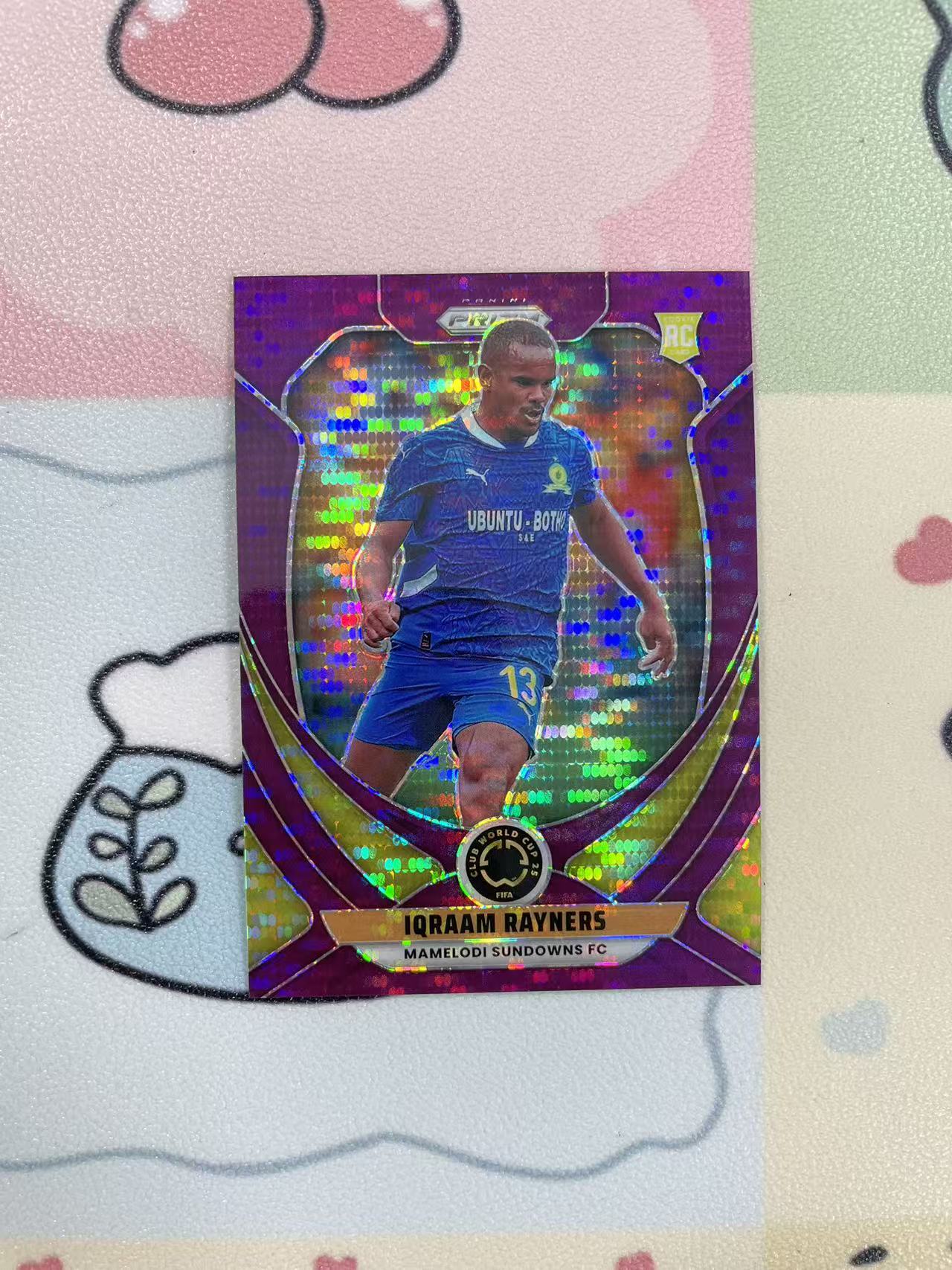 2025 Panini Prizm FIFA Club World Cup 世俱杯Pz IQRAAM RAYNERS 雷纳斯 马梅洛迪日落 新秀 46/75编 紫折 不保卡品【猴哥】