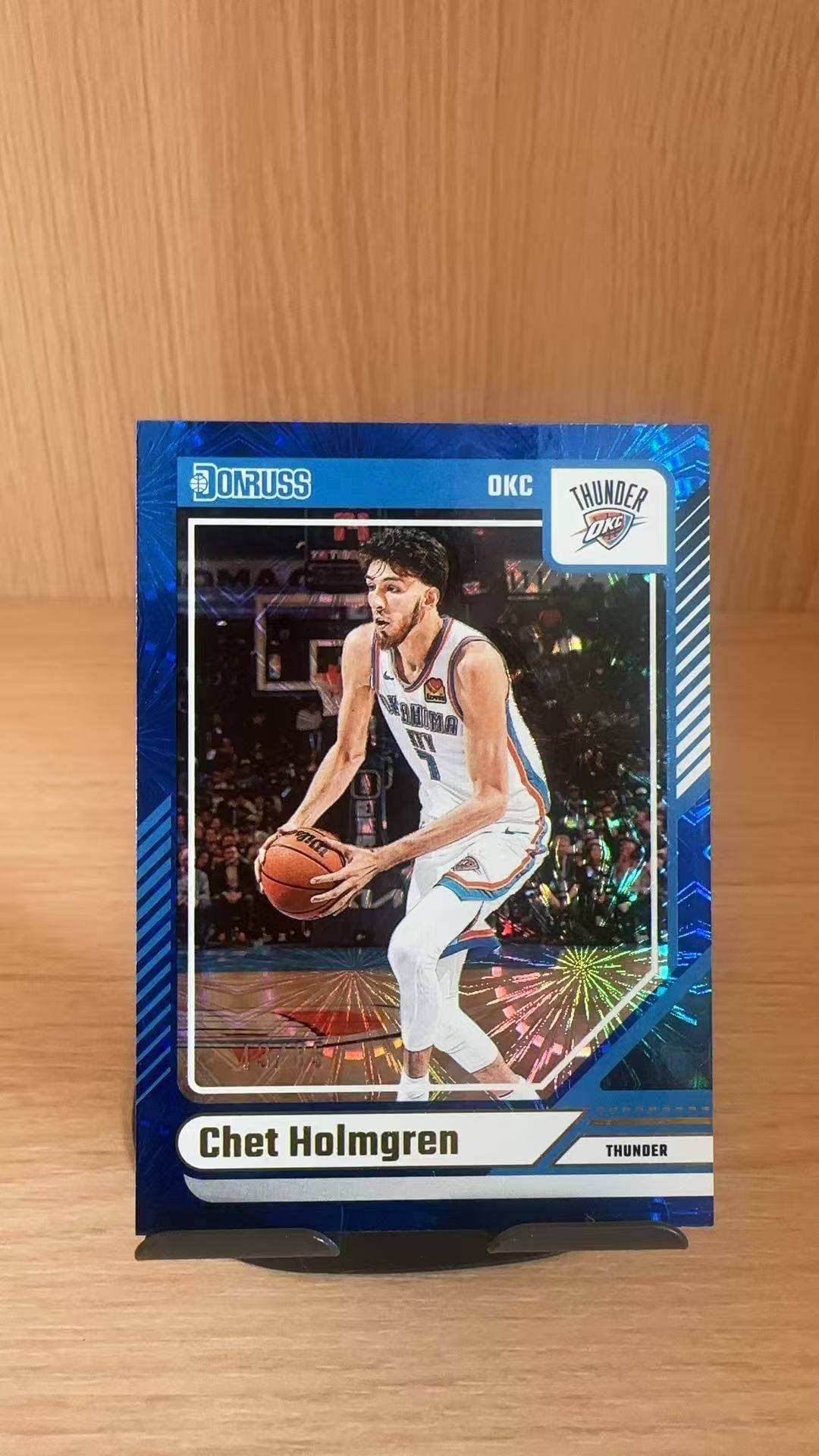 2024-25 Panini Donruss Chet Holmgren #122 杜蕾斯 雷霆 切特 霍姆格伦 85编 蓝烟花 卡品如图