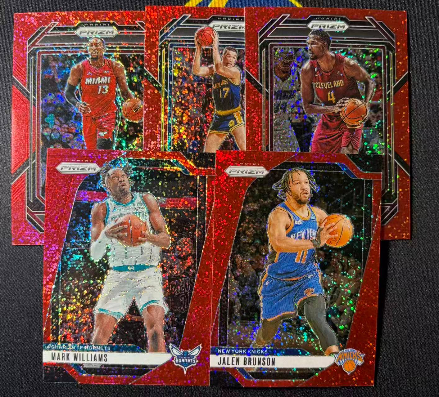 【梦卡拍卖】2022-25 Panini Prizm 5张lot 红闪折 阿德巴约 莫布里 马克 威廉姆斯 杰伦 布伦森 #DD# A01